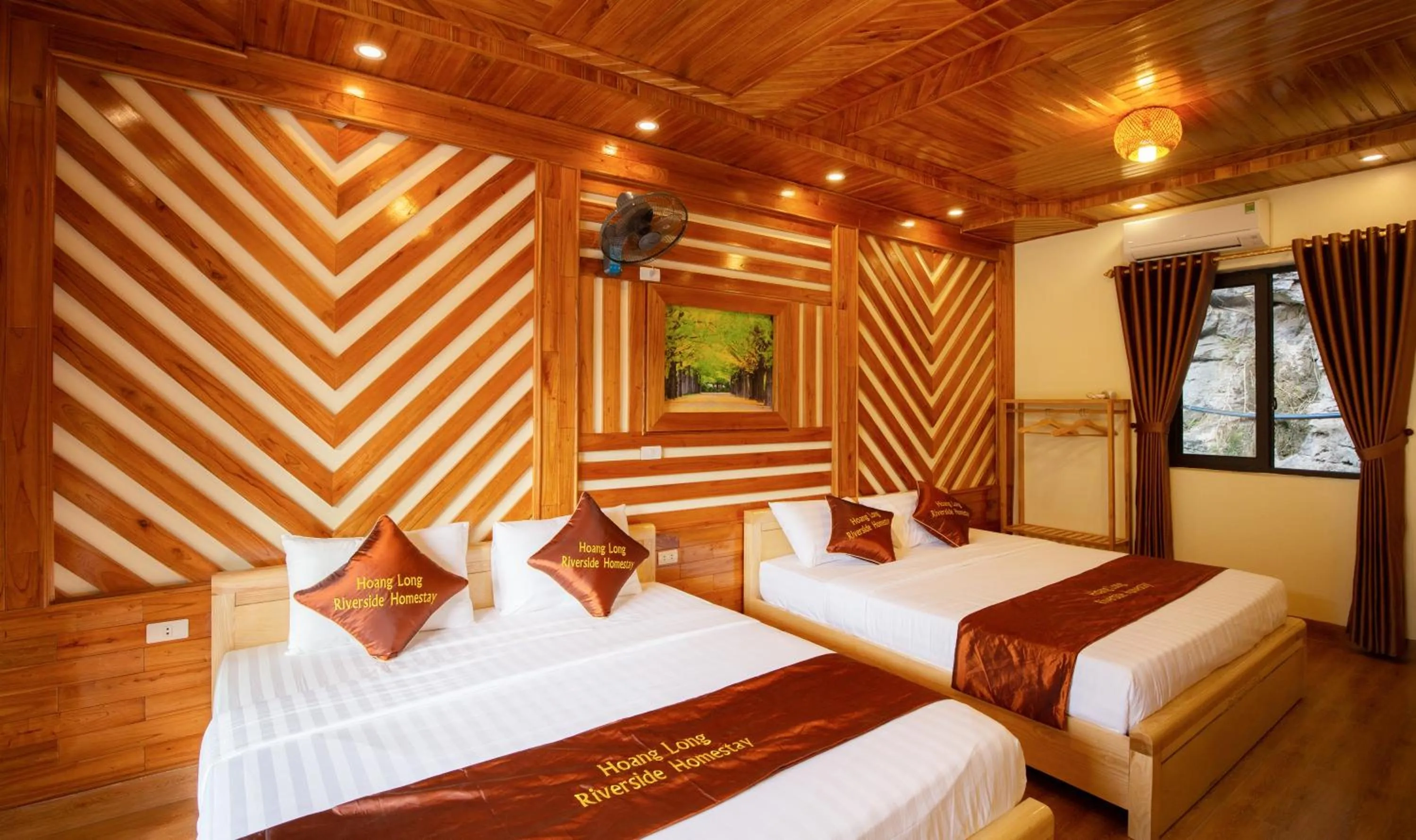 Bed in HoangLong Riverside Homestay