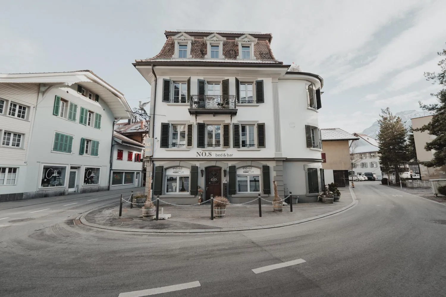 Property building in No8 Boutique Hotel - self check in