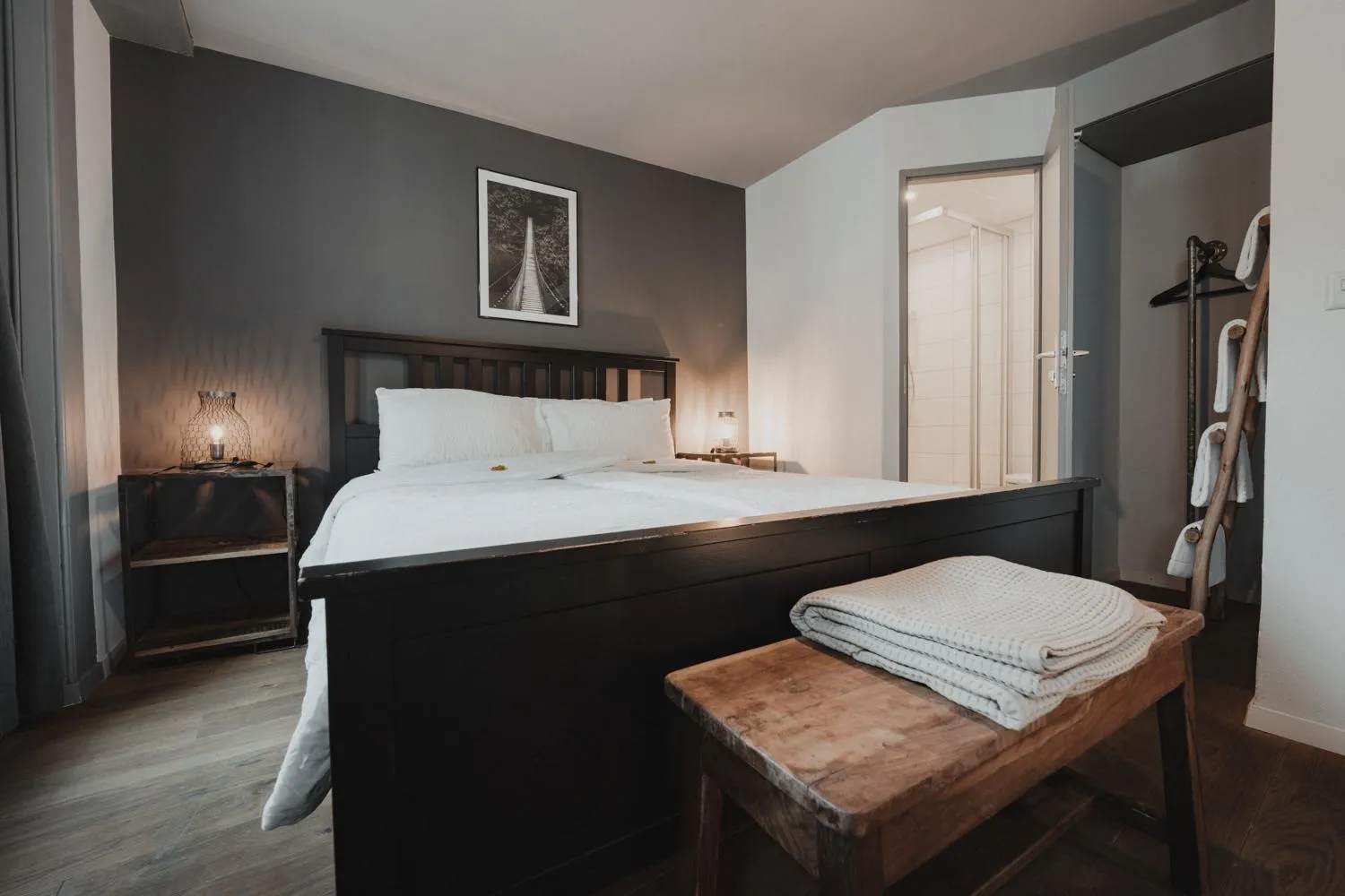 Bed in No8 Boutique Hotel - self check in