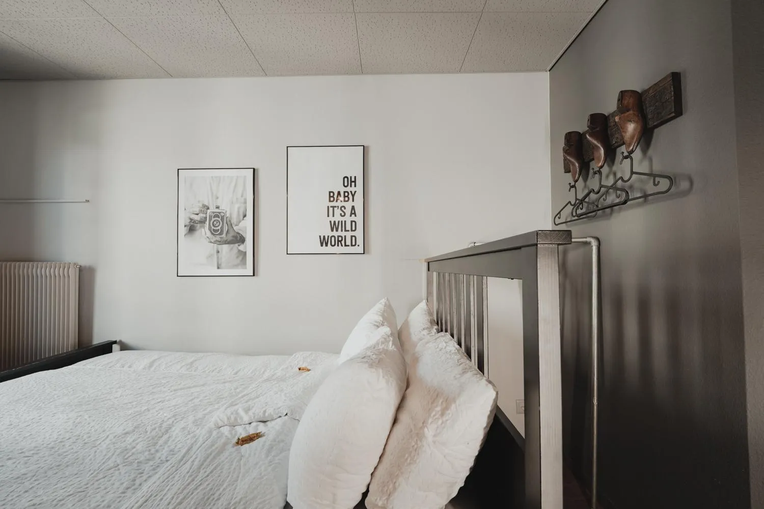 Bed in No8 Boutique Hotel - self check in