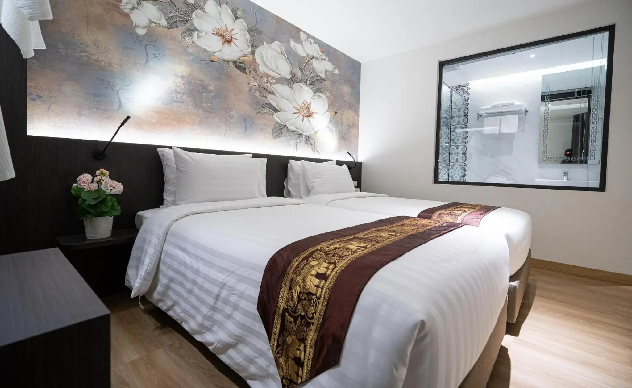 Bed in Pannarai Hotel Bangkok-Pra tunam Bed in Pannarai Hotel Bangkok-Pra tunam