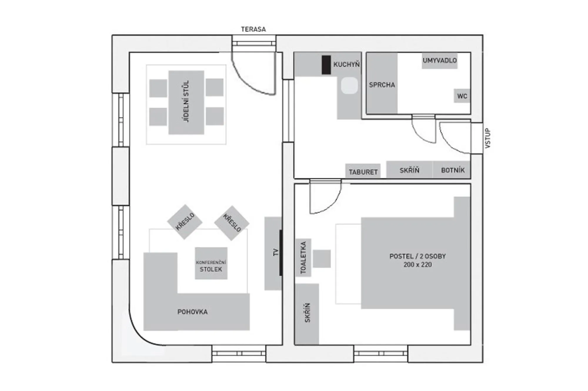 Floor plan in Vila Terra