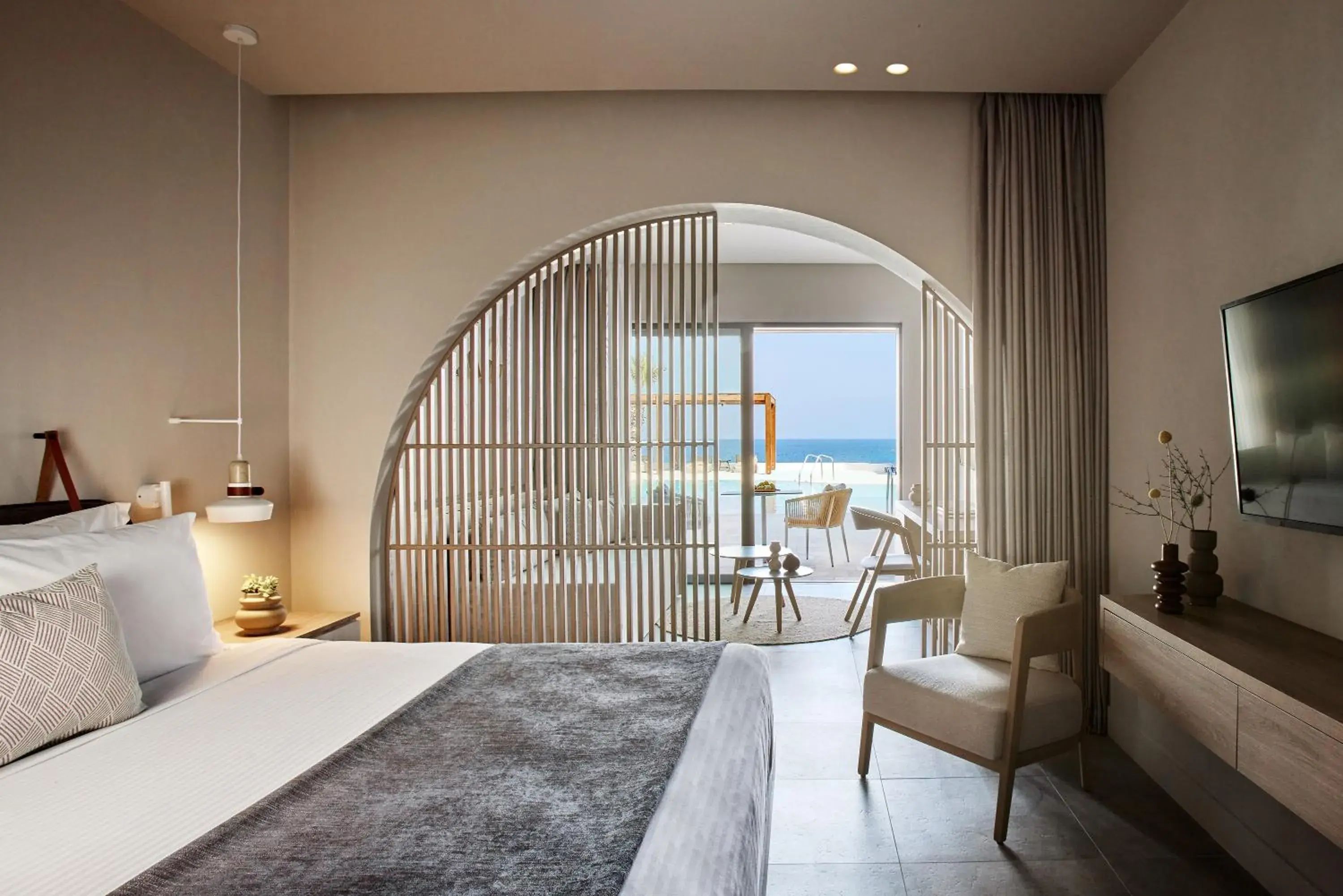 View (from property/room), Bed in Elissa Lifestyle Beach Resort - Adults Only View (from property/room), Bed in Elissa Lifestyle Beach Resort - Adults Only