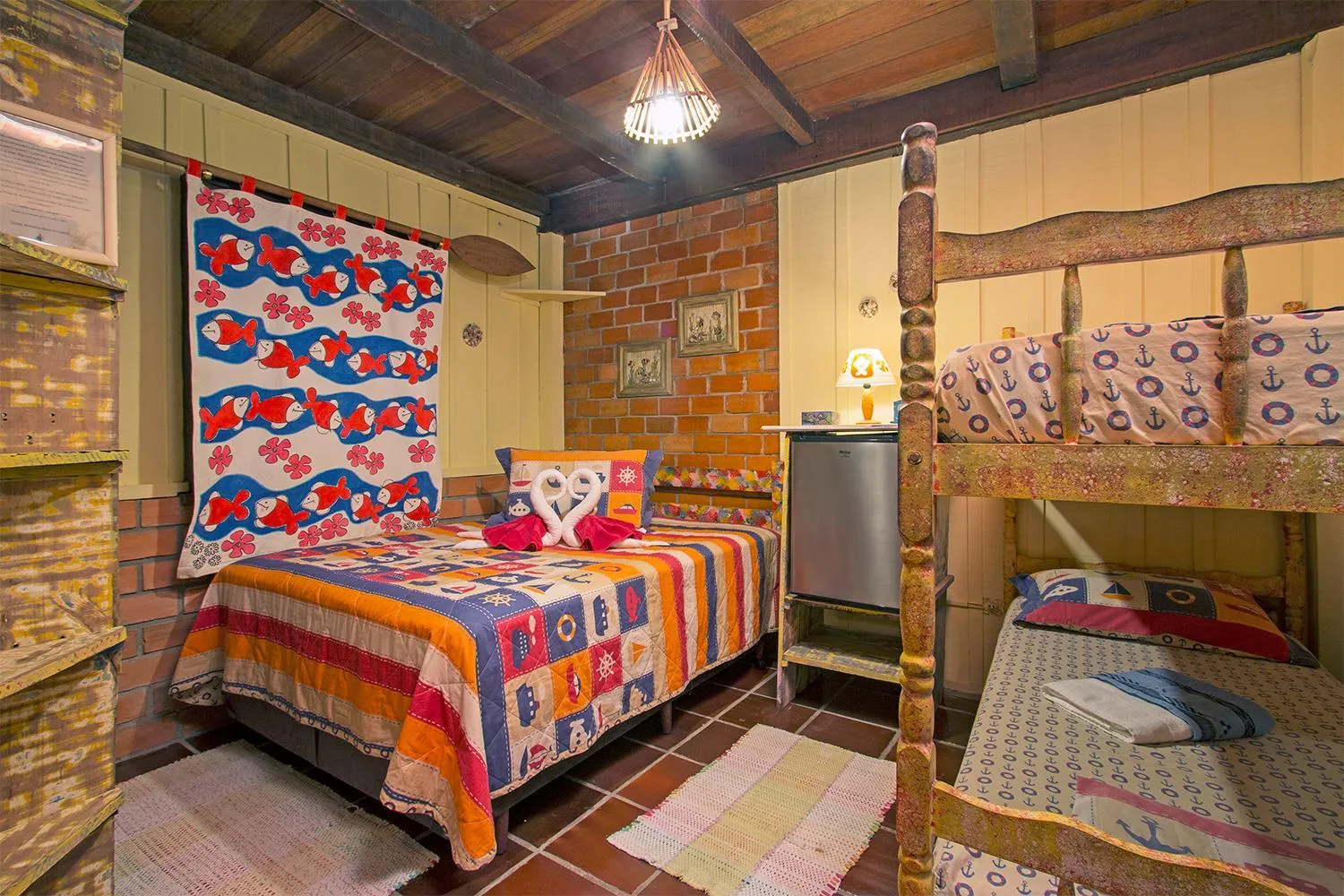 Bed in Hotel Pousada Praia do Farol