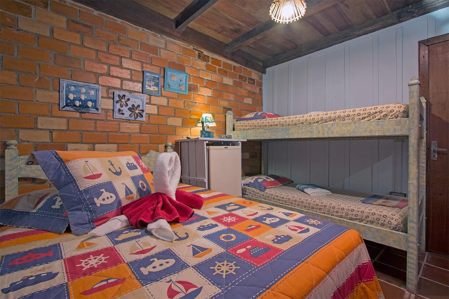 Bed in Hotel Pousada Praia do Farol