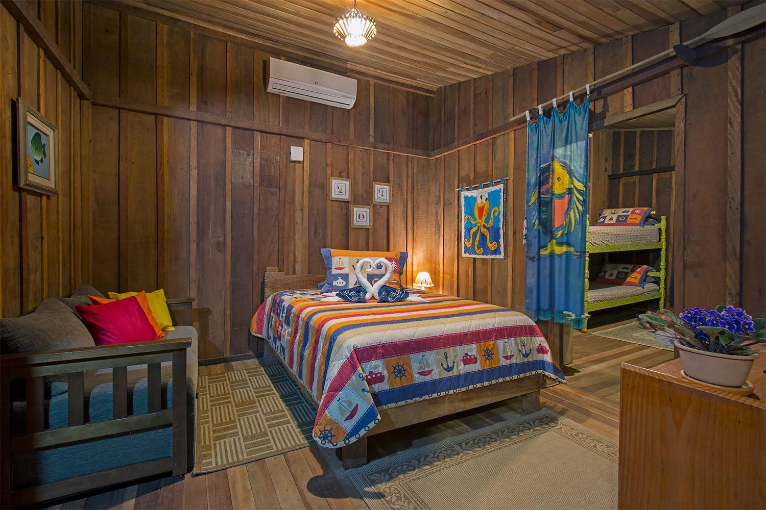 Bed in Hotel Pousada Praia do Farol