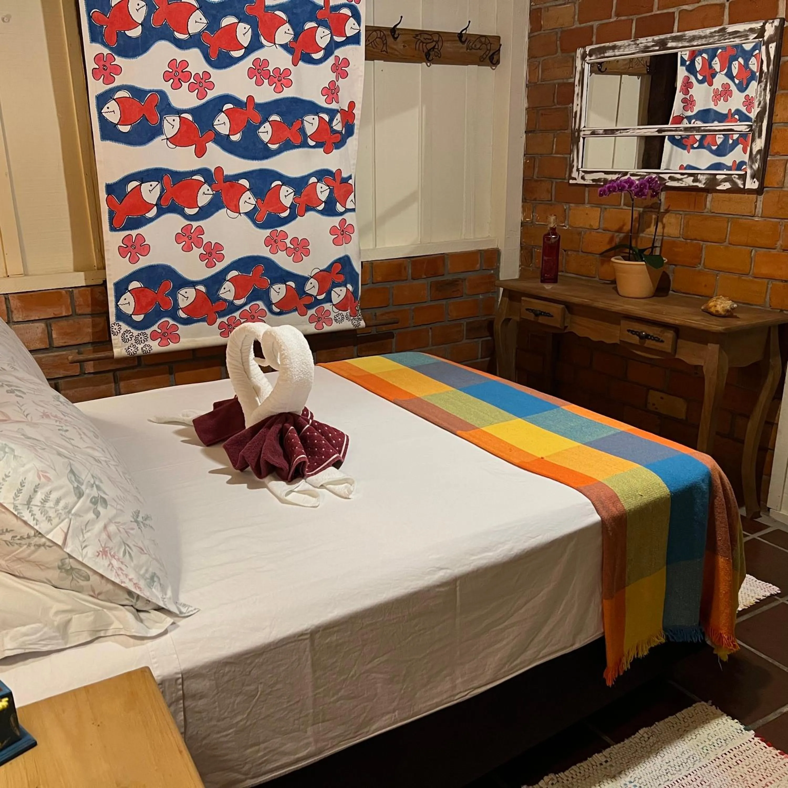 Bed in Hotel Pousada Praia do Farol