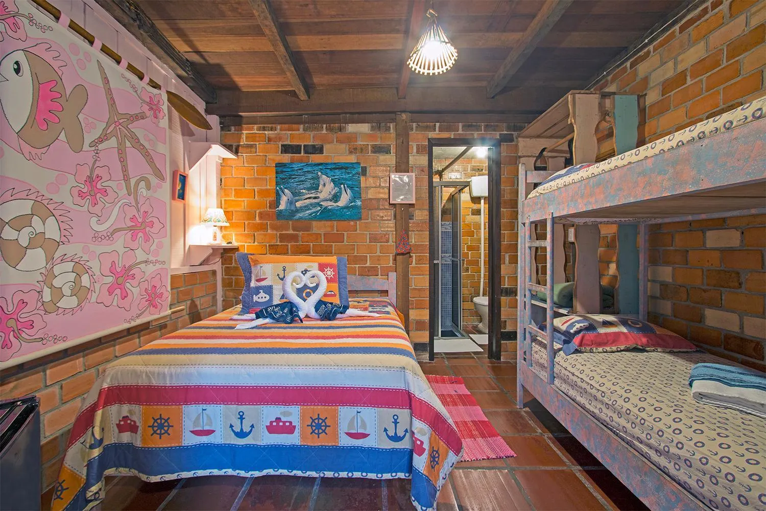 Bed in Hotel Pousada Praia do Farol