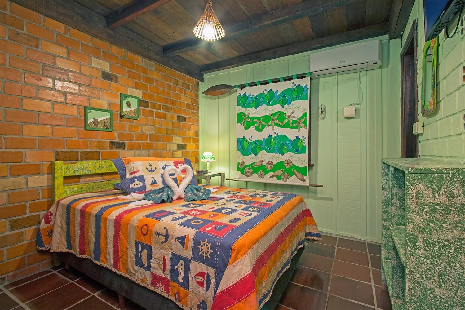 Bed in Hotel Pousada Praia do Farol