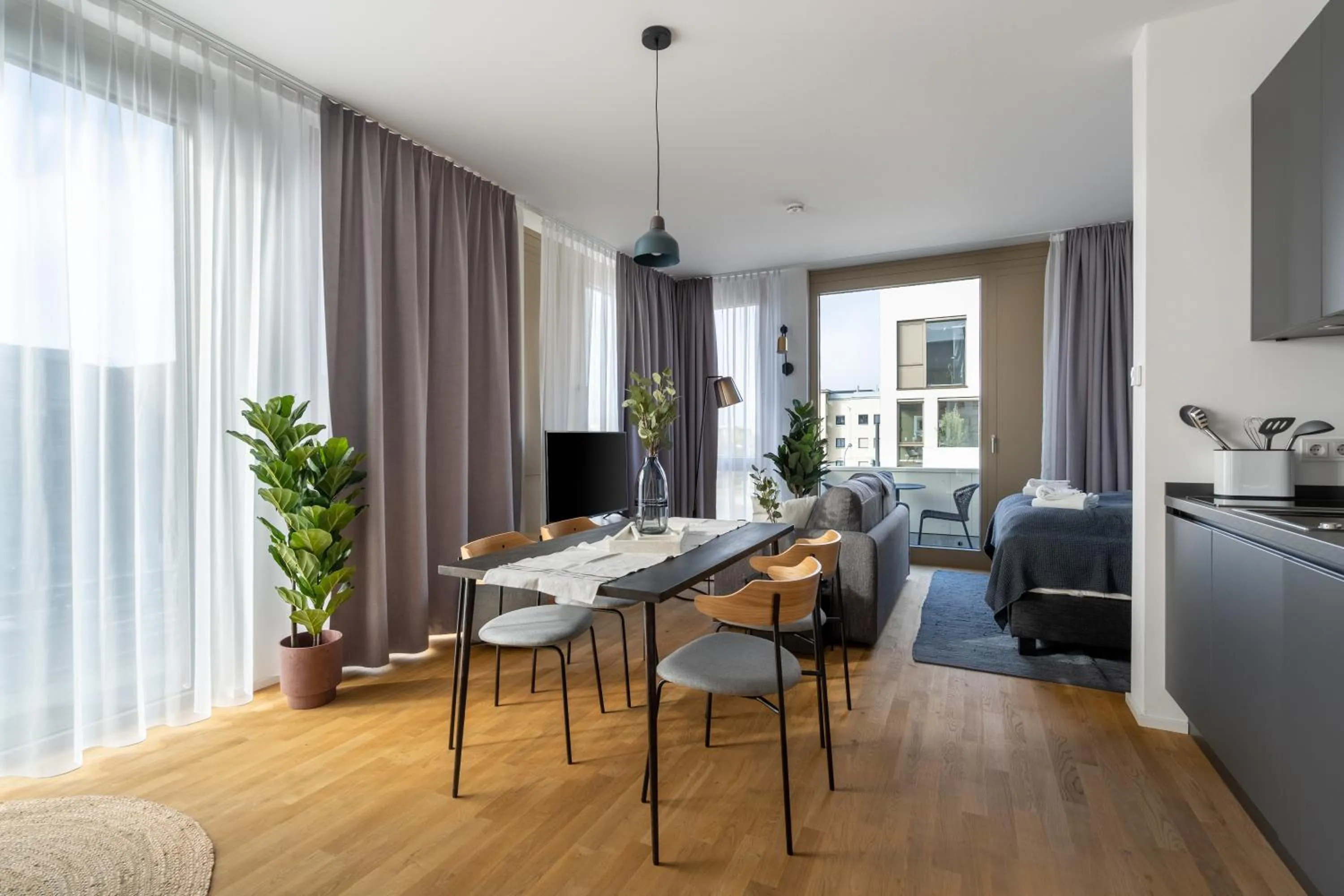 Seating area in Limehome Potsdam Annemarie-Wolff-Platz