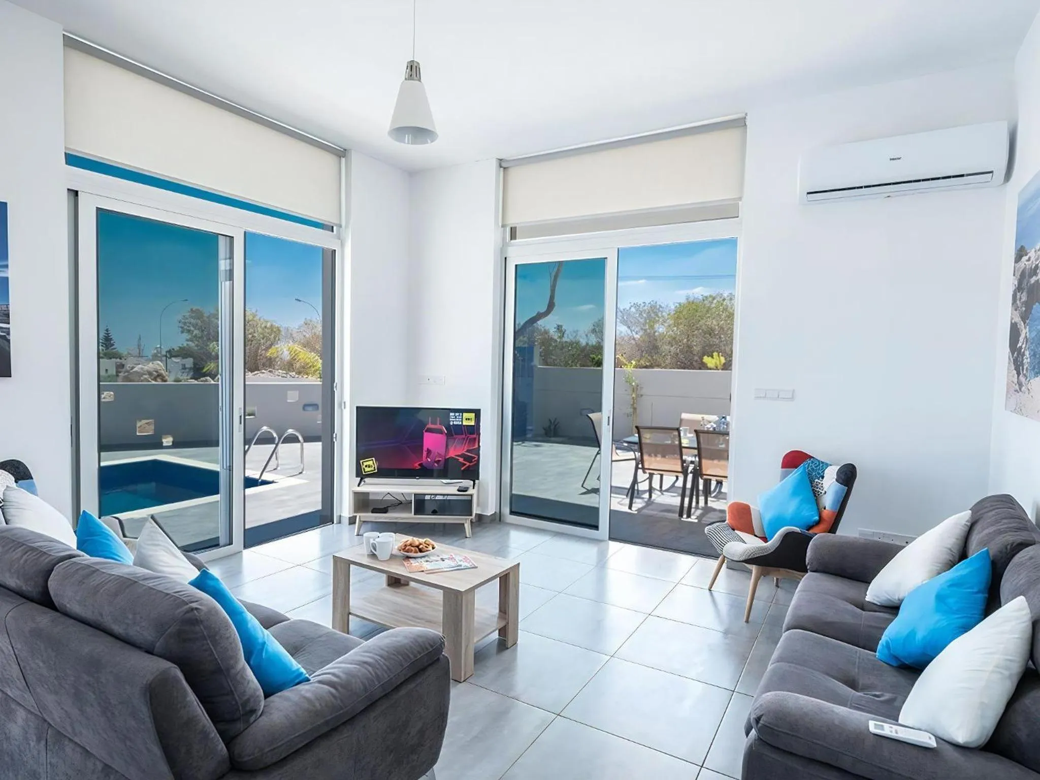 Living room in Villa Protaras Miramar Luxury and new 5BDR Protaras Villa with pool and stunning sea views