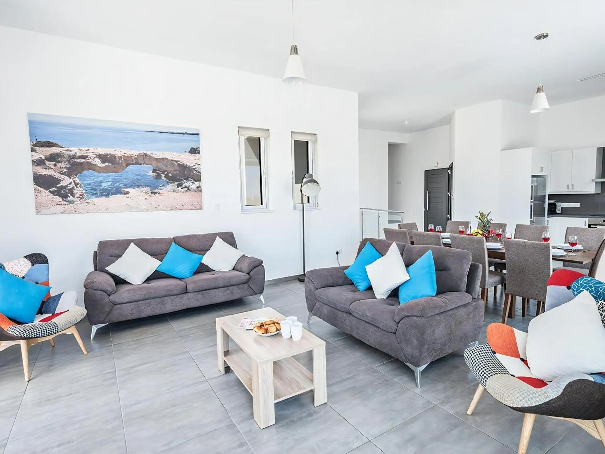 Living room in Villa Protaras Miramar Luxury and new 5BDR Protaras Villa with pool and stunning sea views