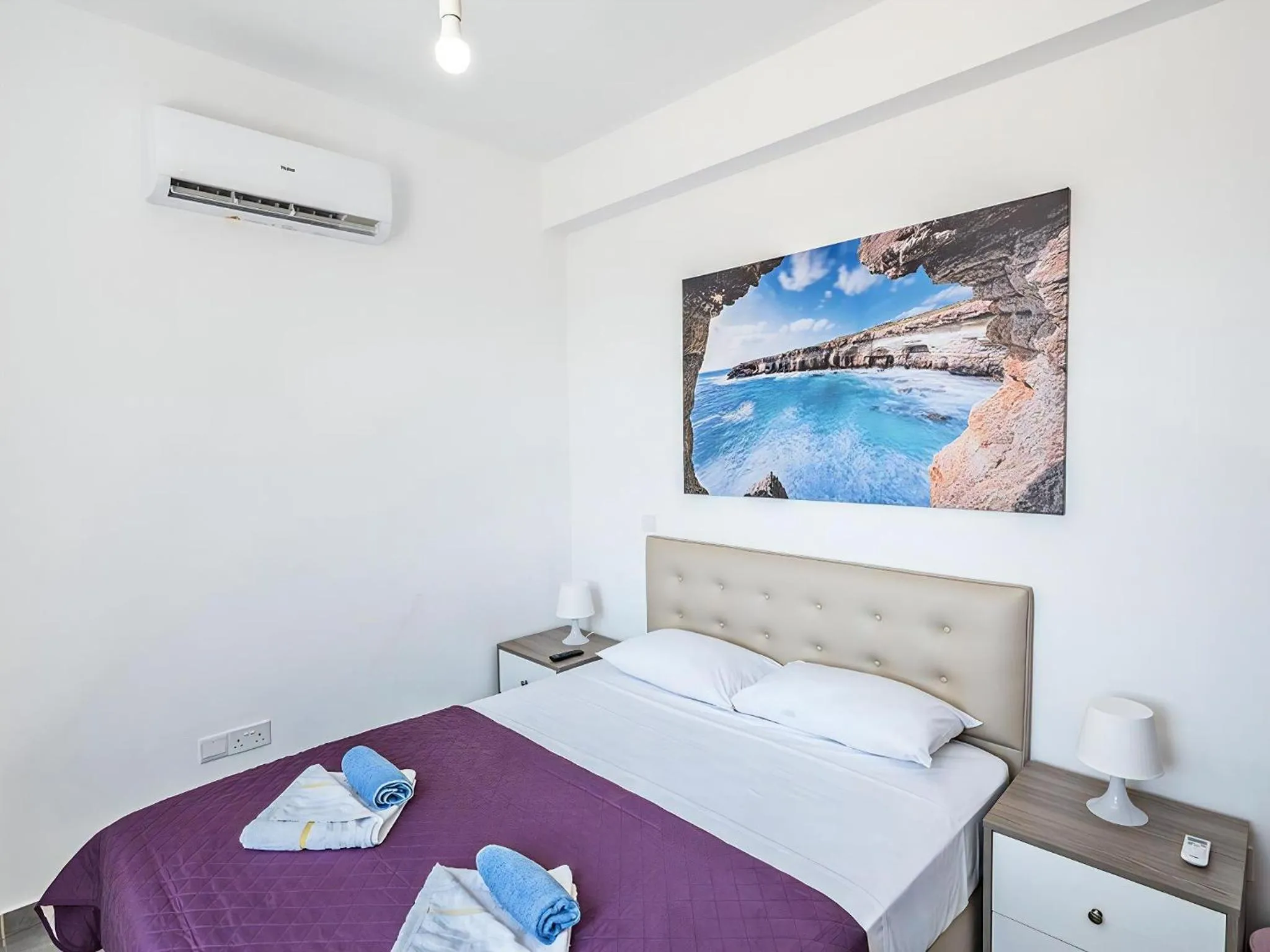Bedroom, Bed in Villa Protaras Miramar Luxury and new 5BDR Protaras Villa with pool and stunning sea views