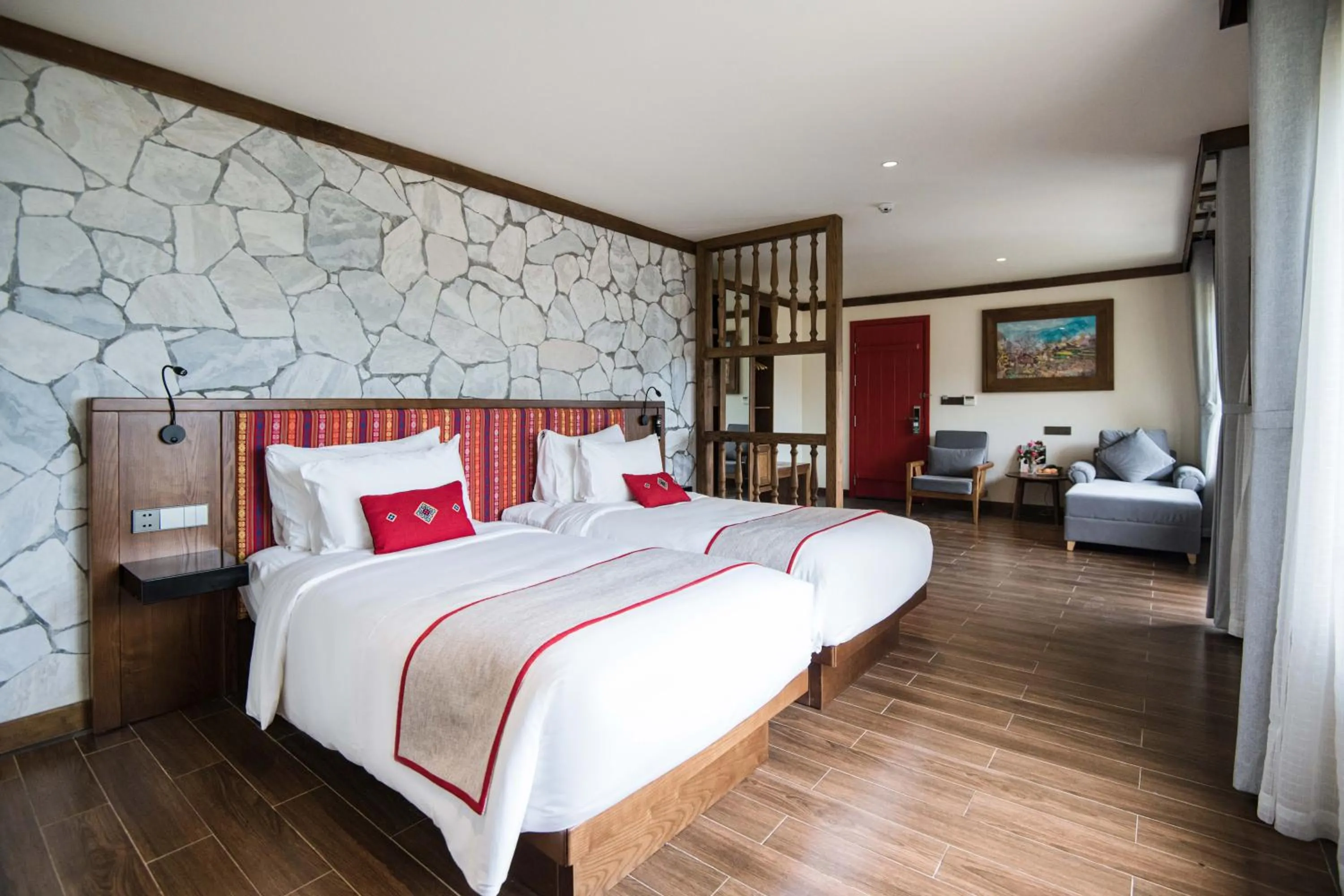 Bed in Sapa Catcat Hills Resort & Spa