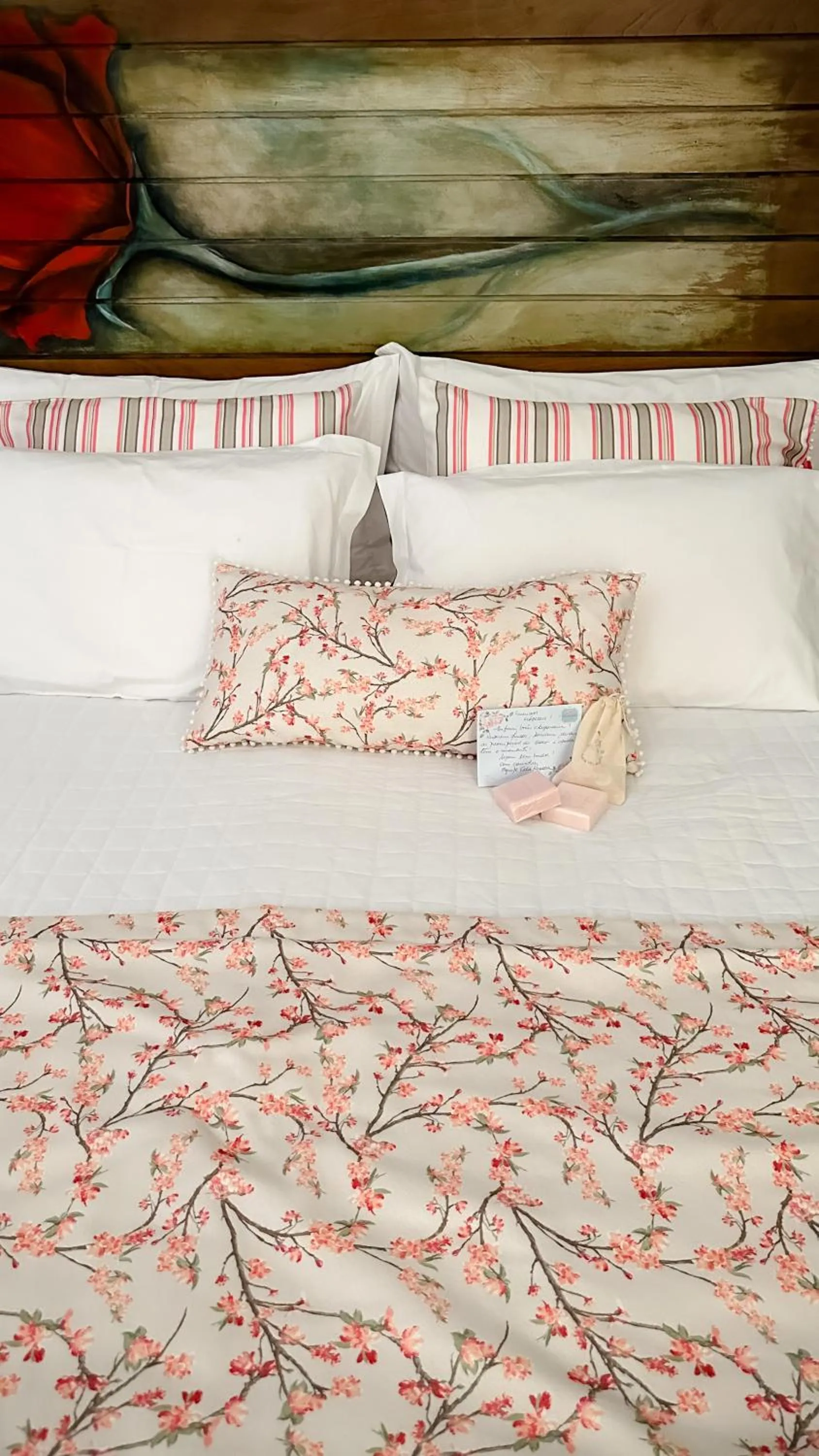 Bed in Pousada Vila Rosada