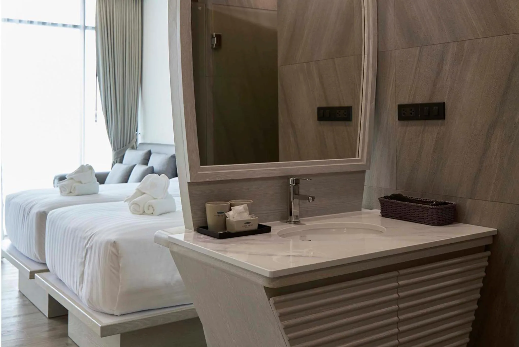 Bed in Elmas Cha Am Design Hotel