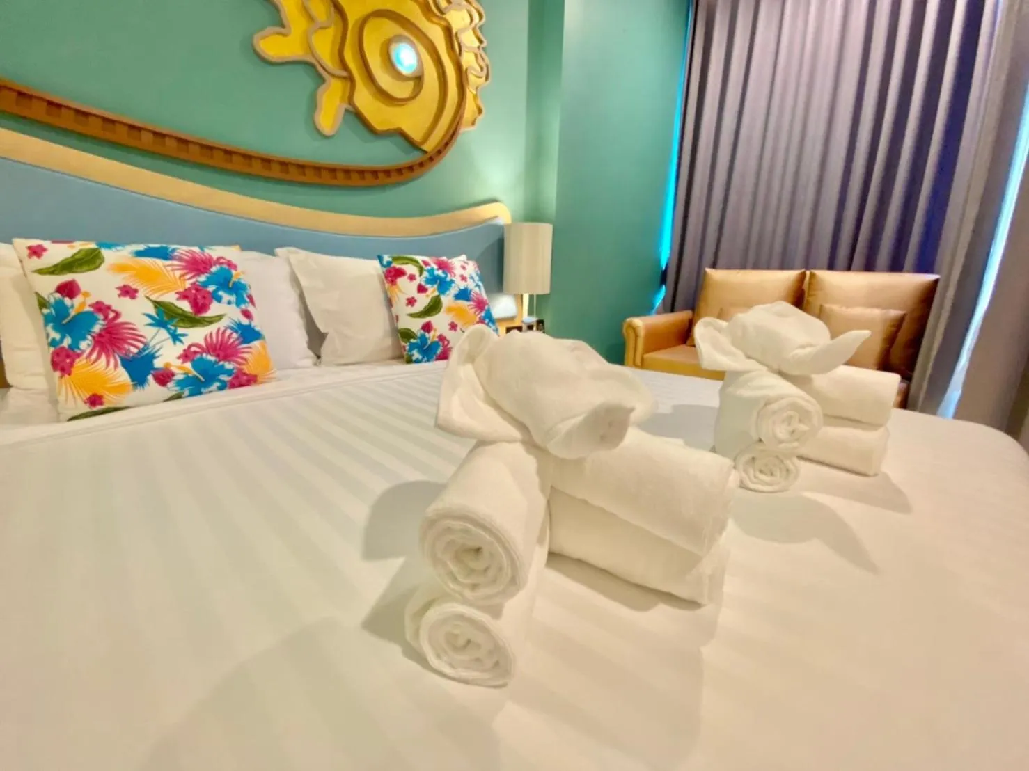Bed in Elmas Cha Am Design Hotel