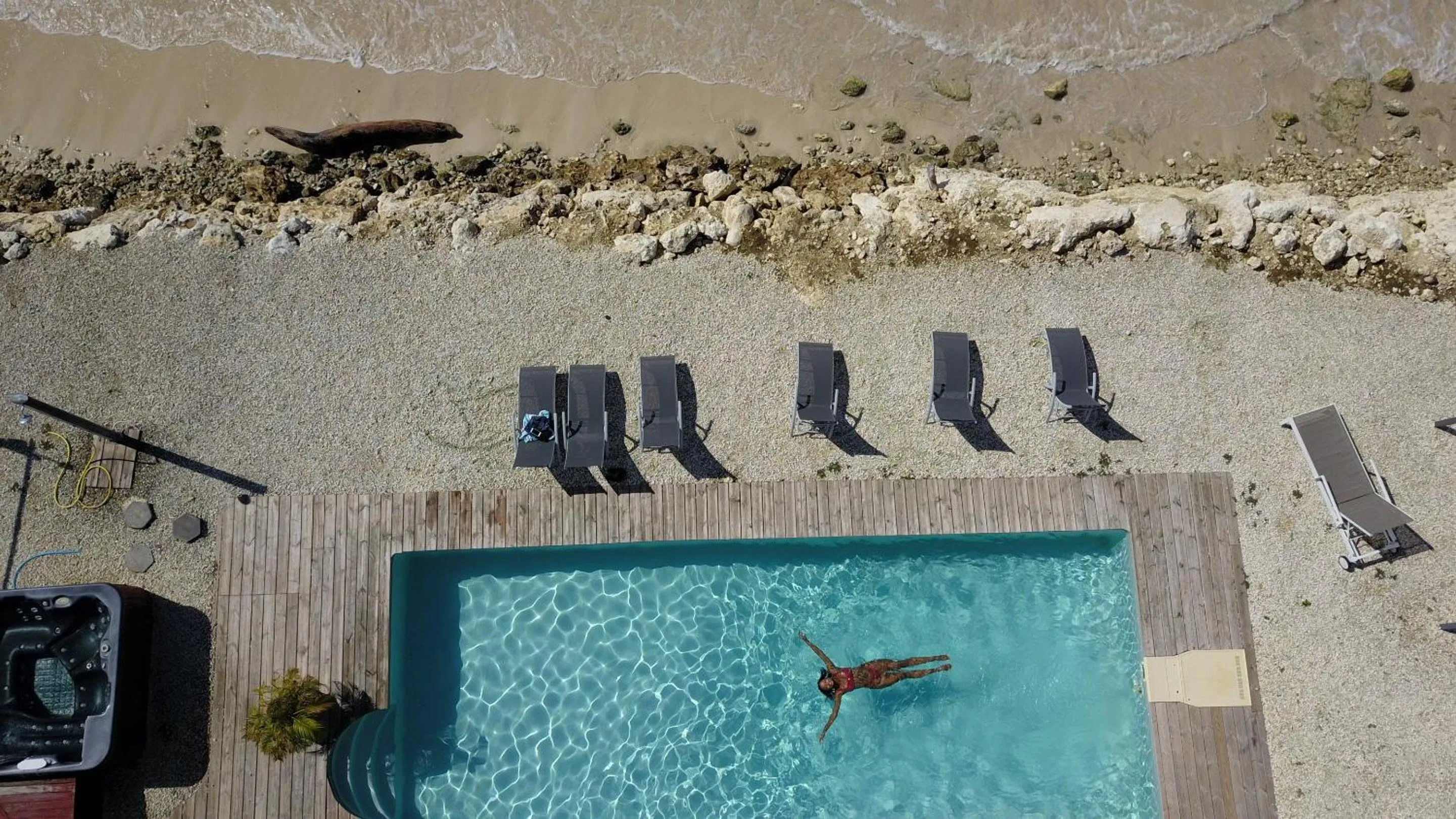 Pool view in Coco Beach Marie-Galante