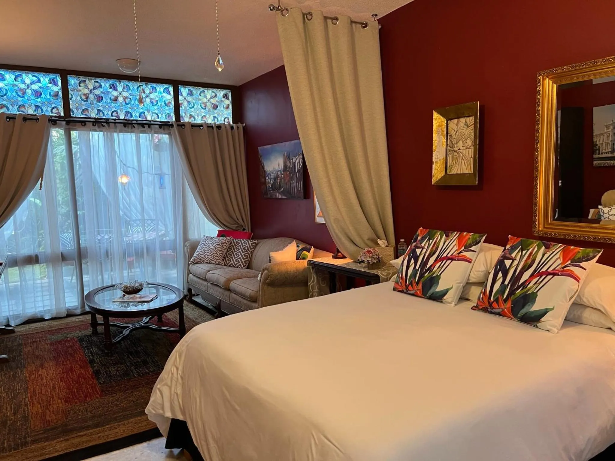 Patio, Bed in Dickinson Guest House, Guadalajara Expo