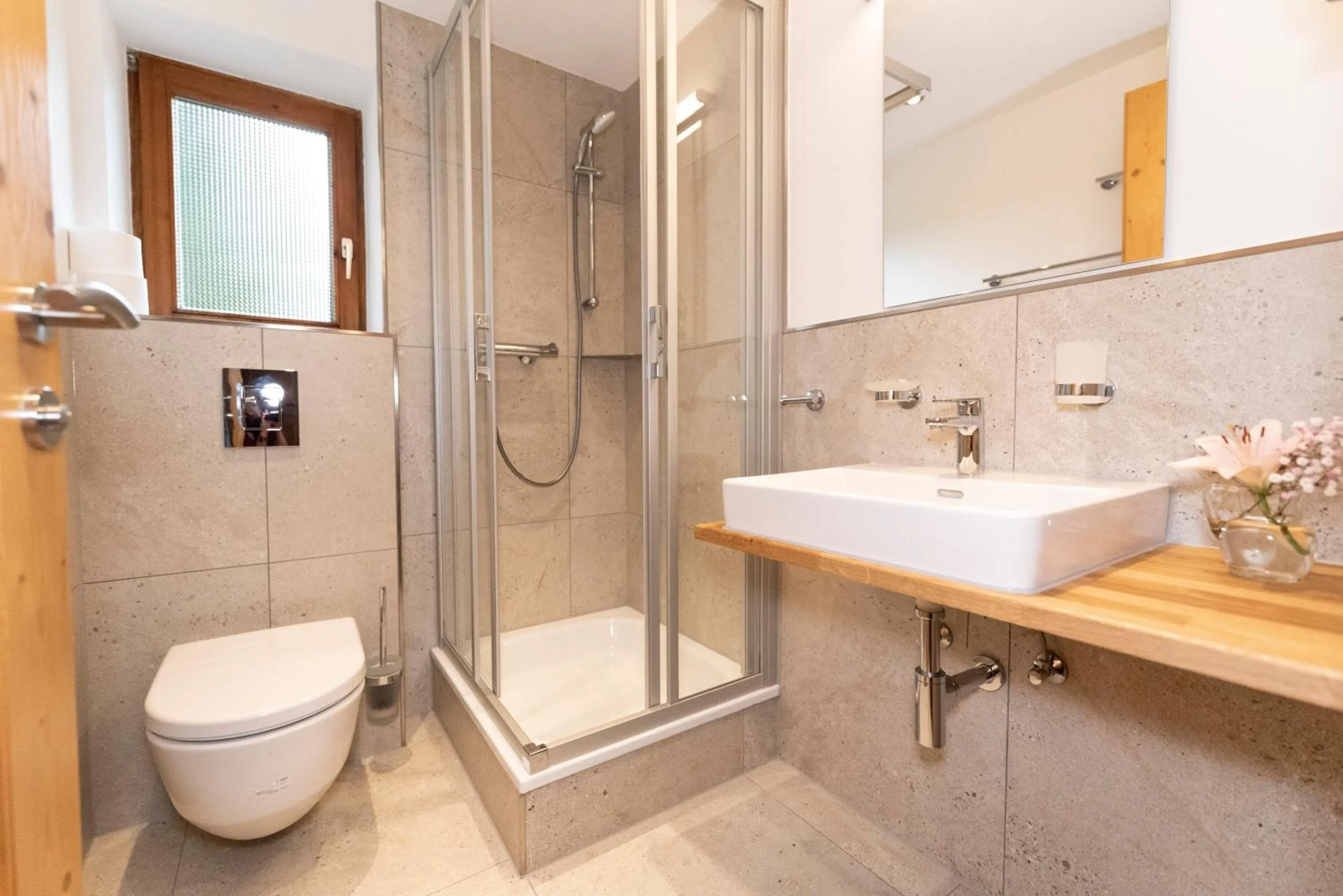 Bathroom in Gästehaus Bergstüberl