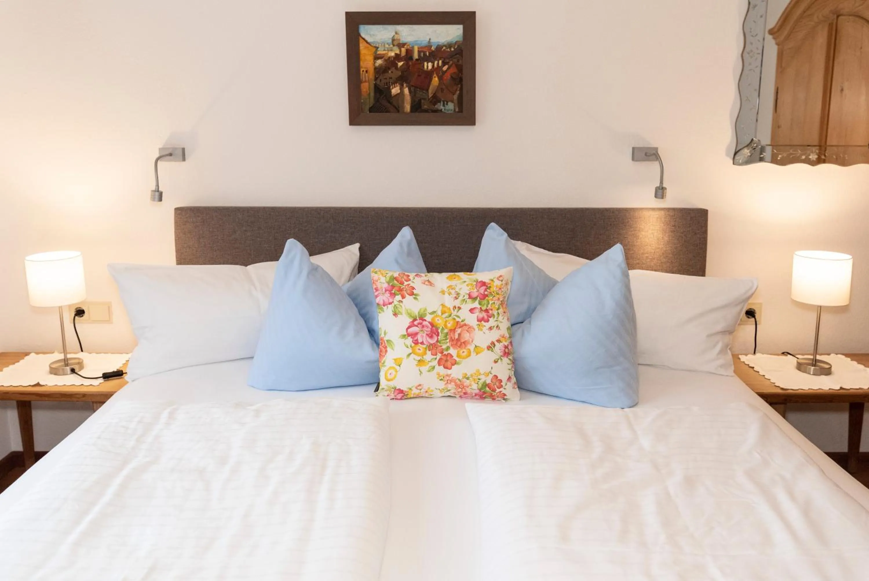 Bed in Gästehaus Bergstüberl