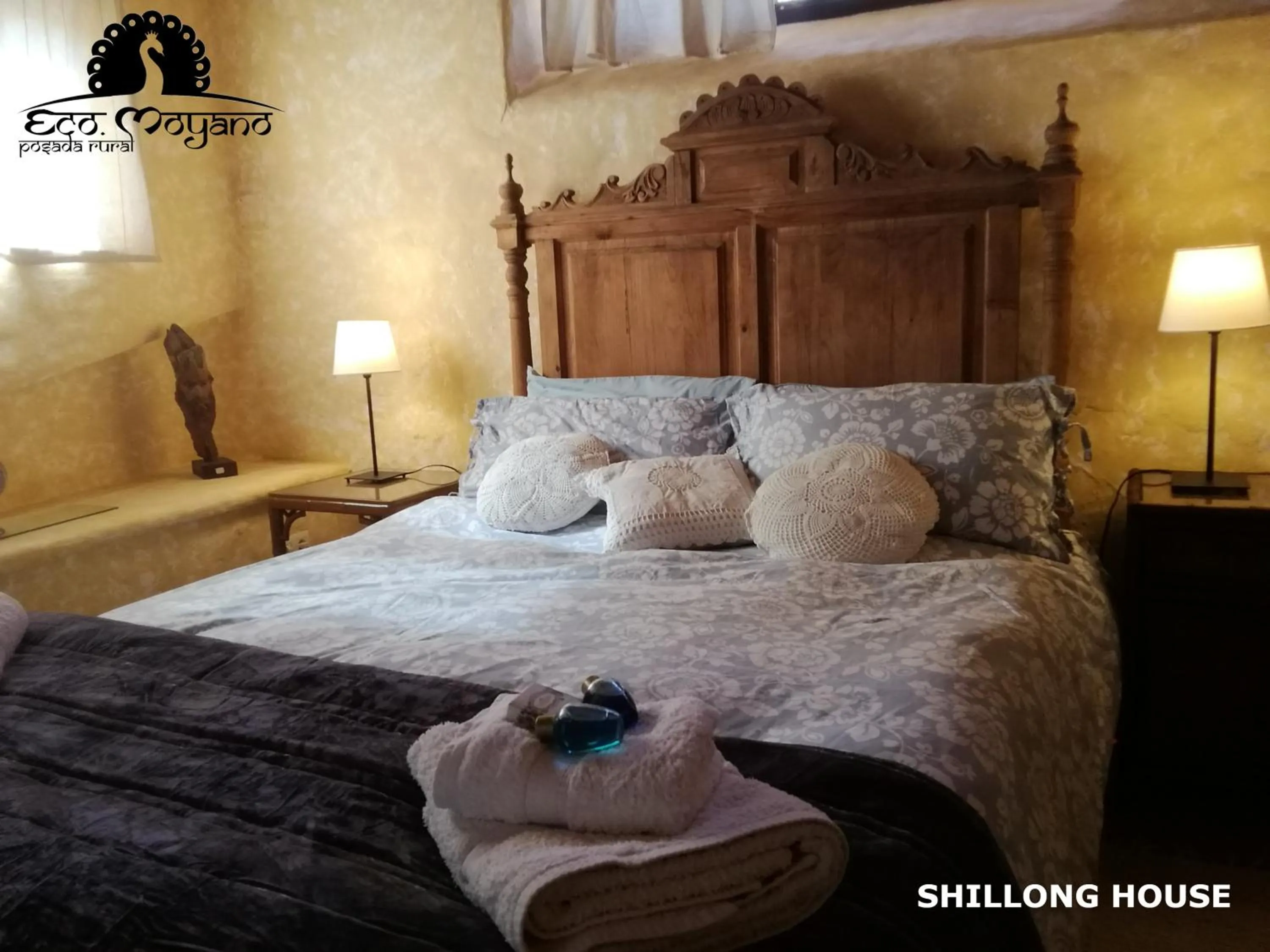 Bed in Eco Moyano Posada