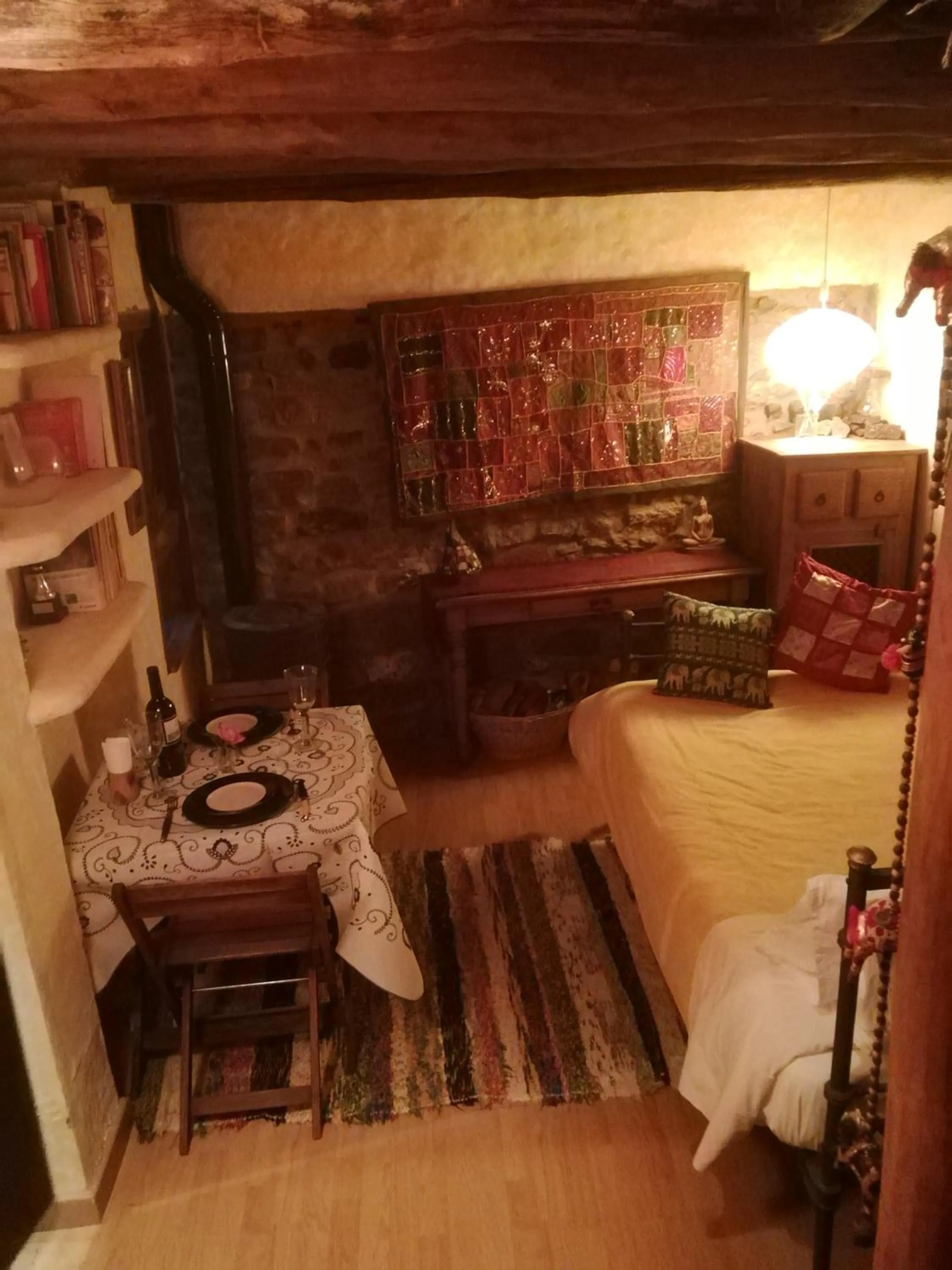 Bed in Eco Moyano Posada