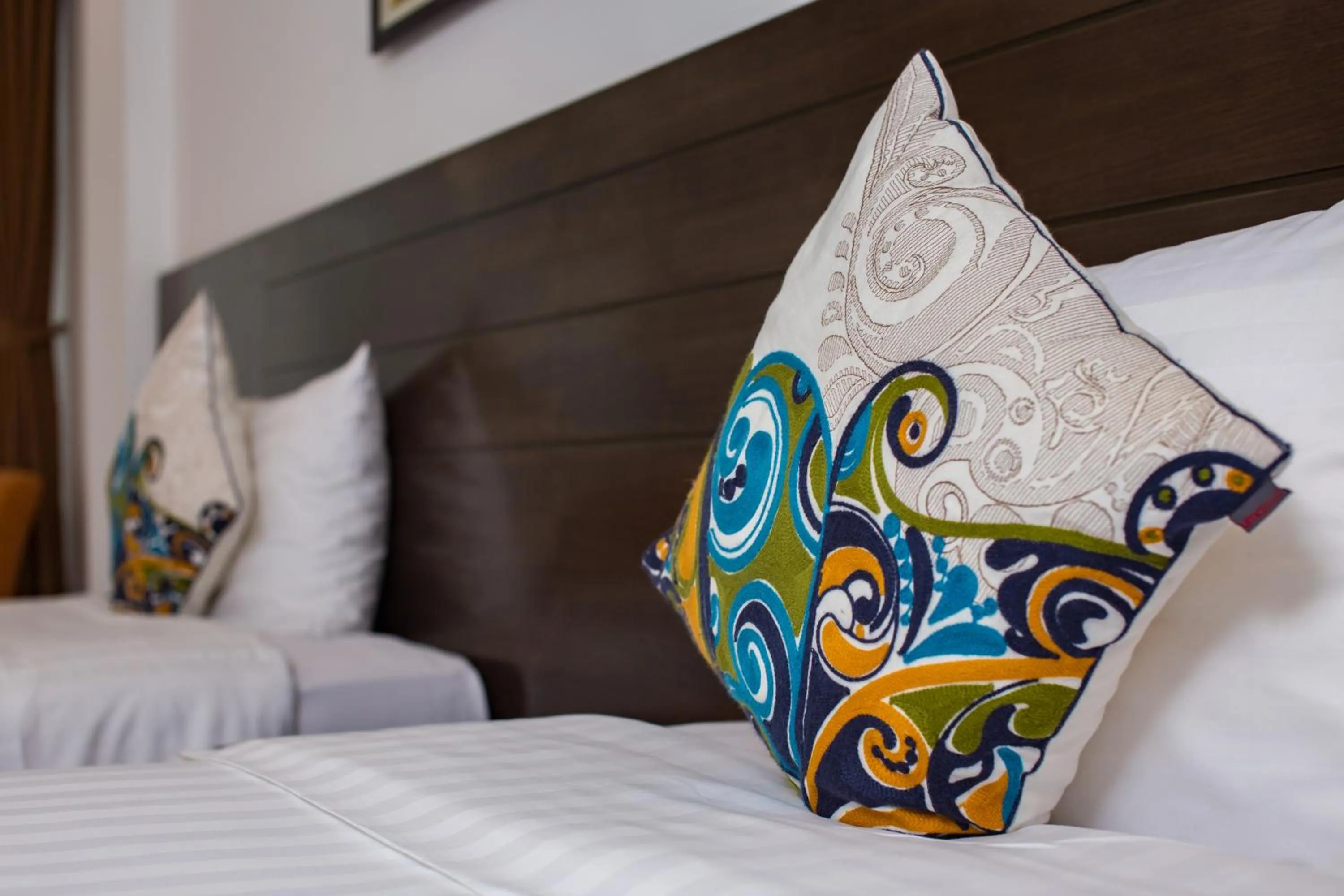 Decorative detail, Bed in Thang Long Espana Hotel