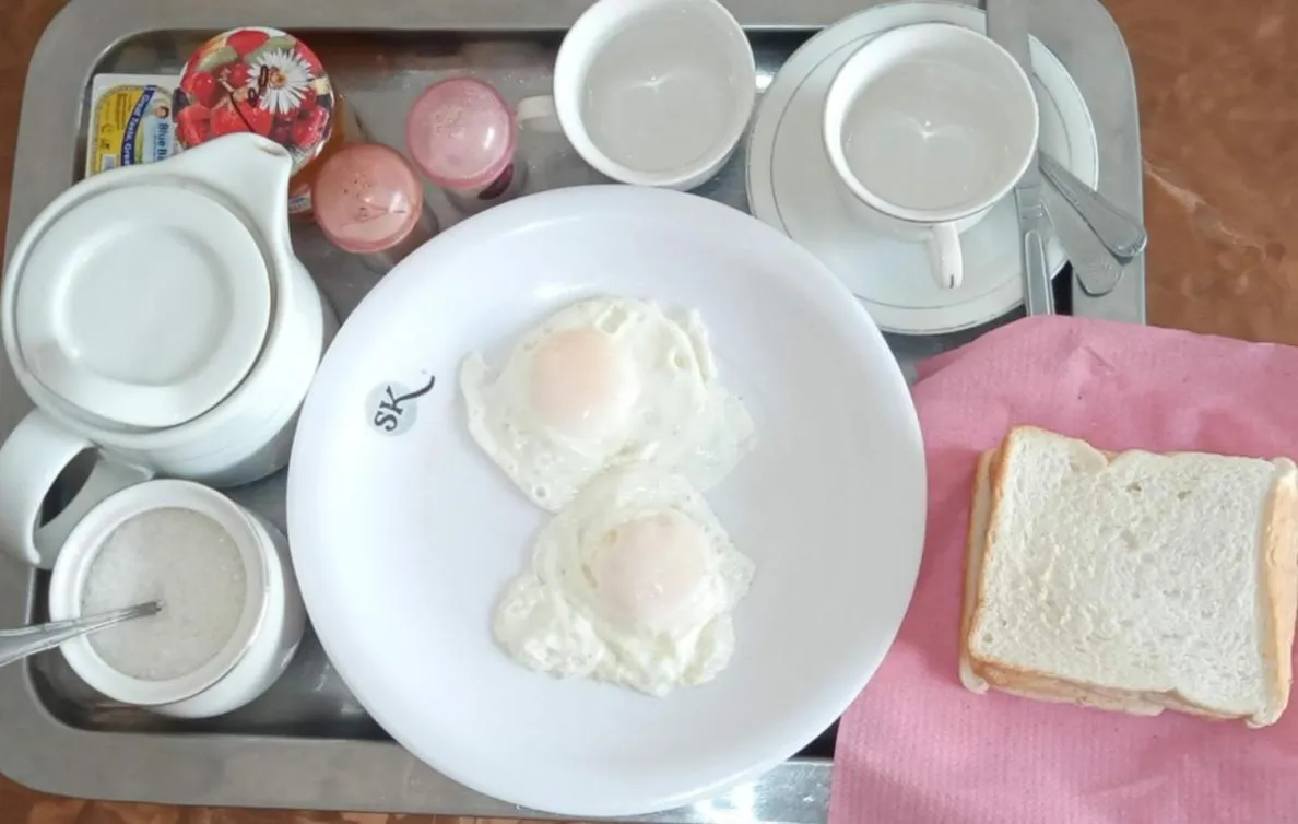 Continental breakfast in Hira Guest House