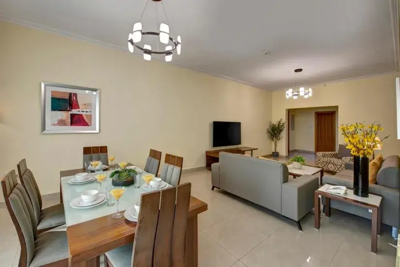 Living room, Dining Area in Radiance Premium Suites