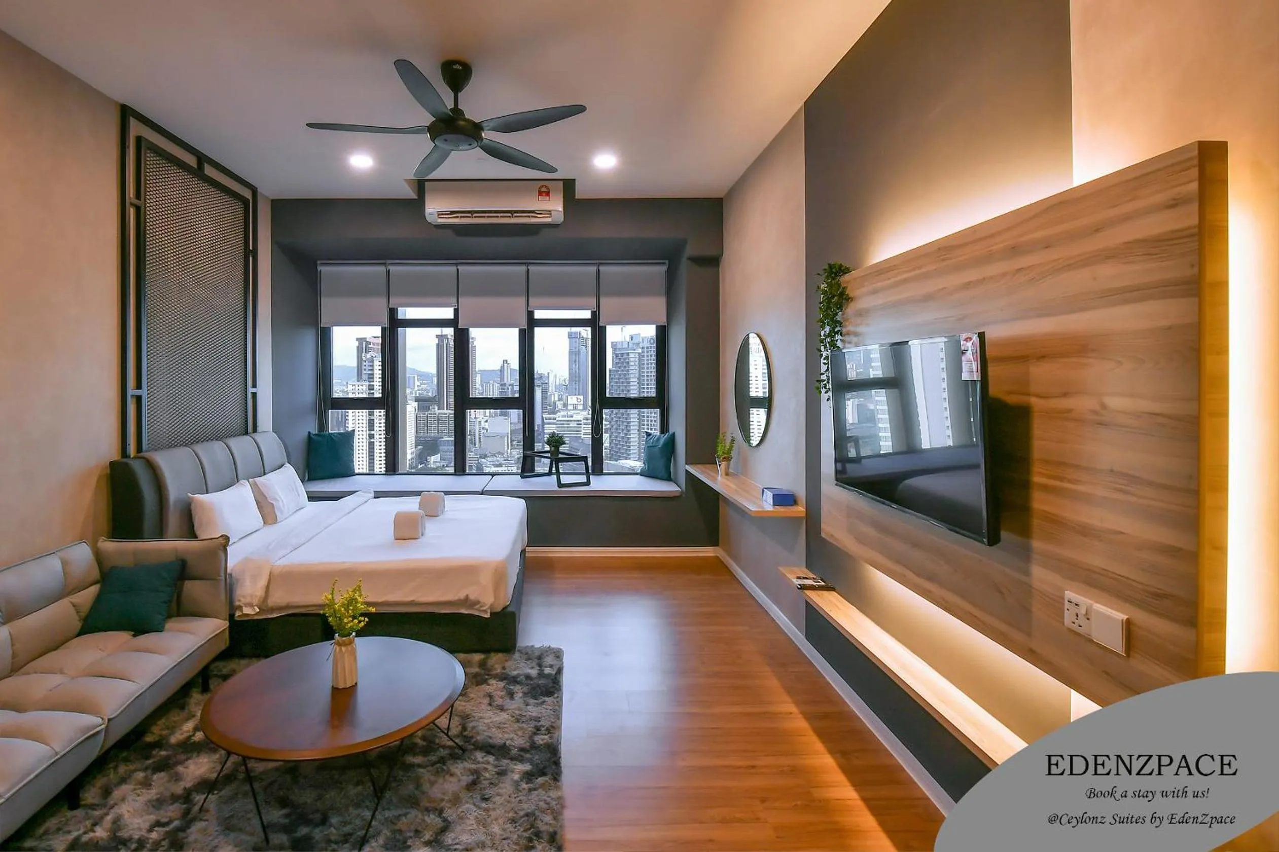 City view, Bed in Ceylonz Suites by EdenZpace