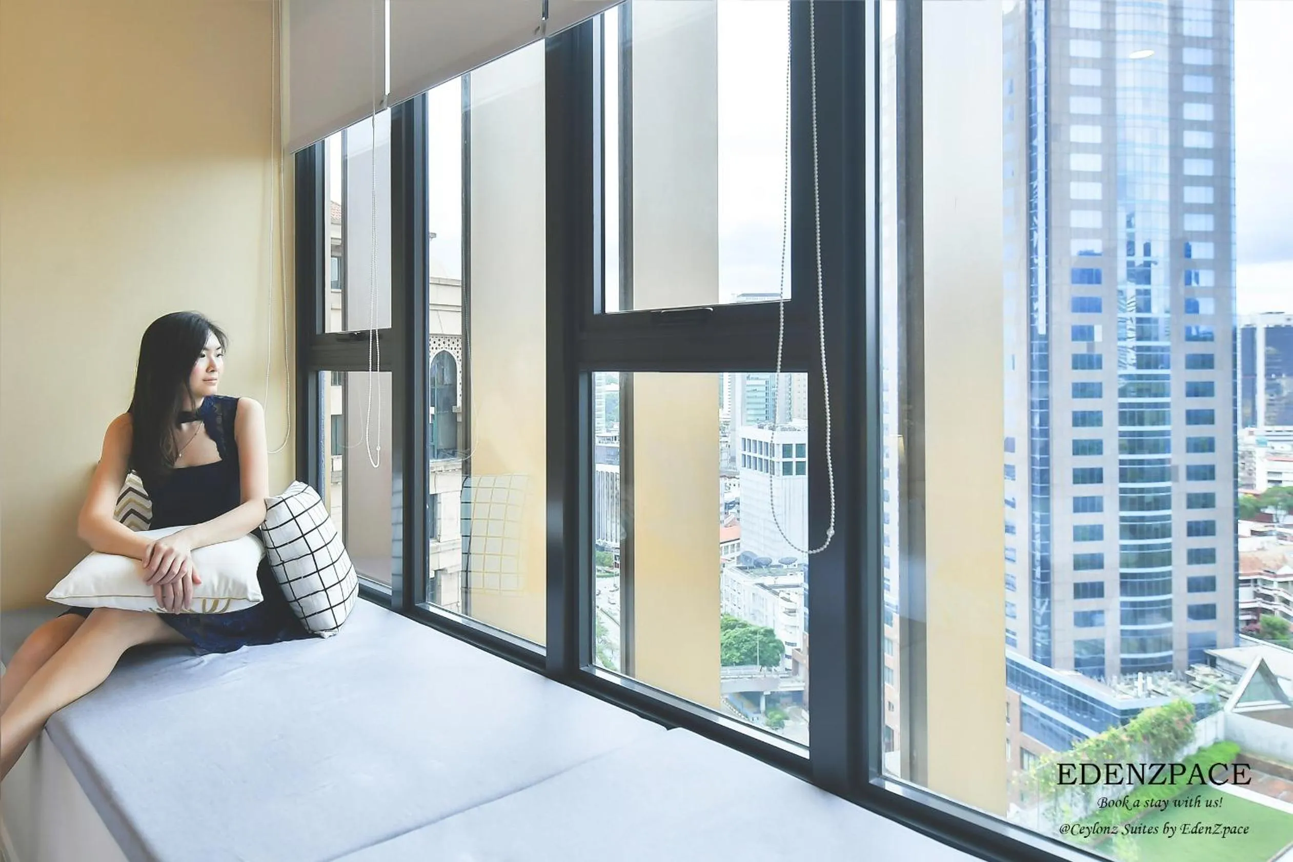 City view, Bed in Ceylonz Suites by EdenZpace