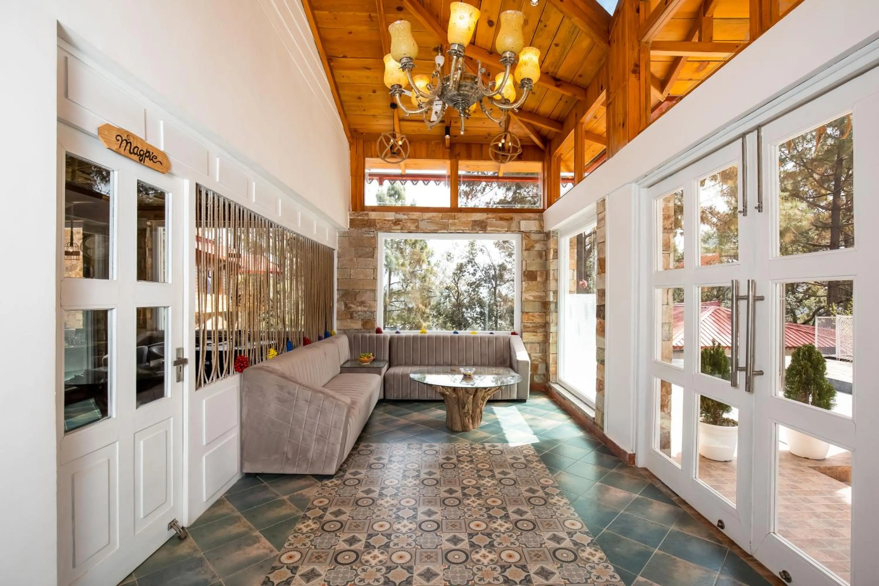 Lobby or reception in The Nature's Green Resort, Bhimtal, Nainital