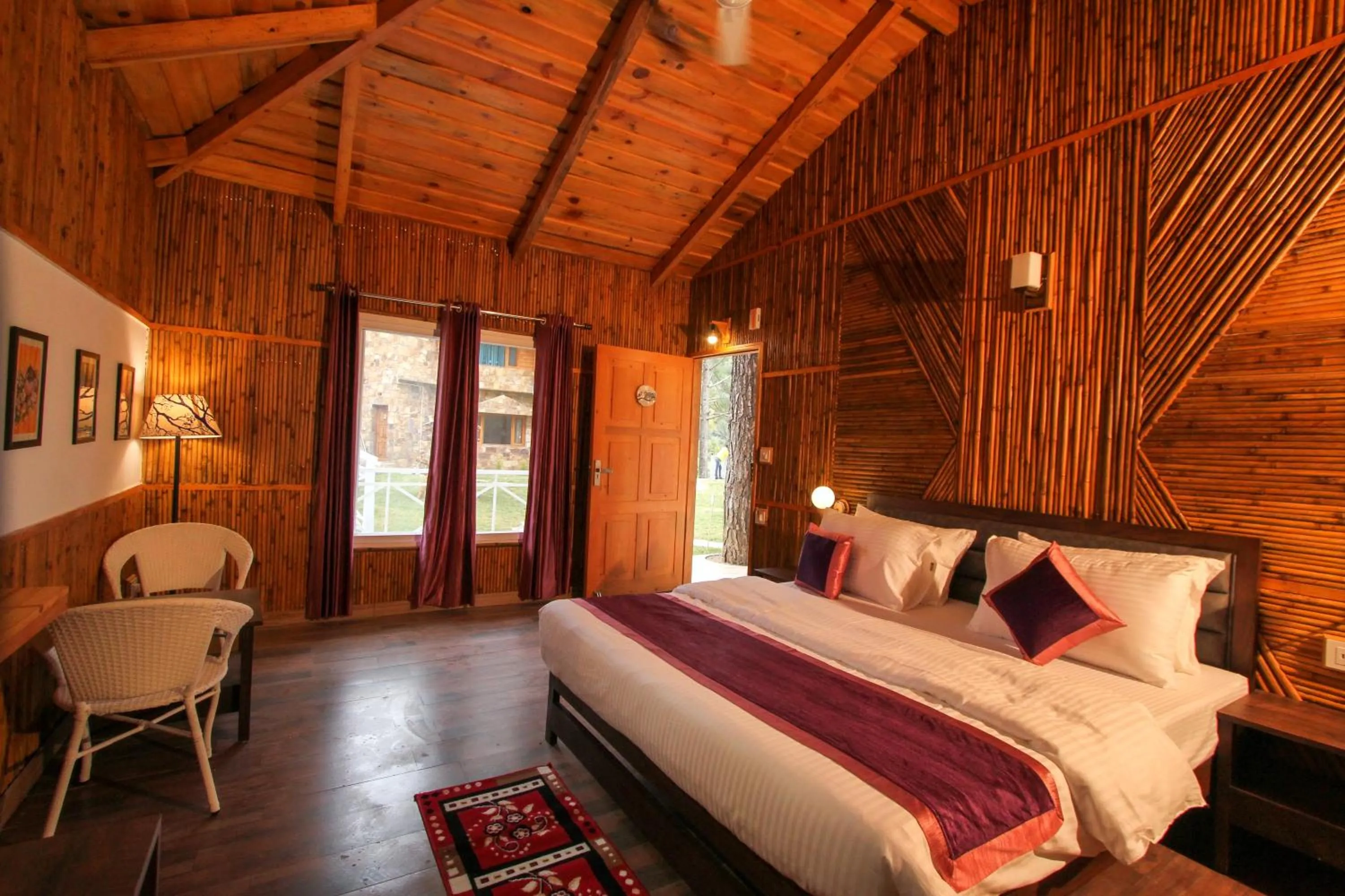 Bed in The Nature's Green Resort, Bhimtal, Nainital