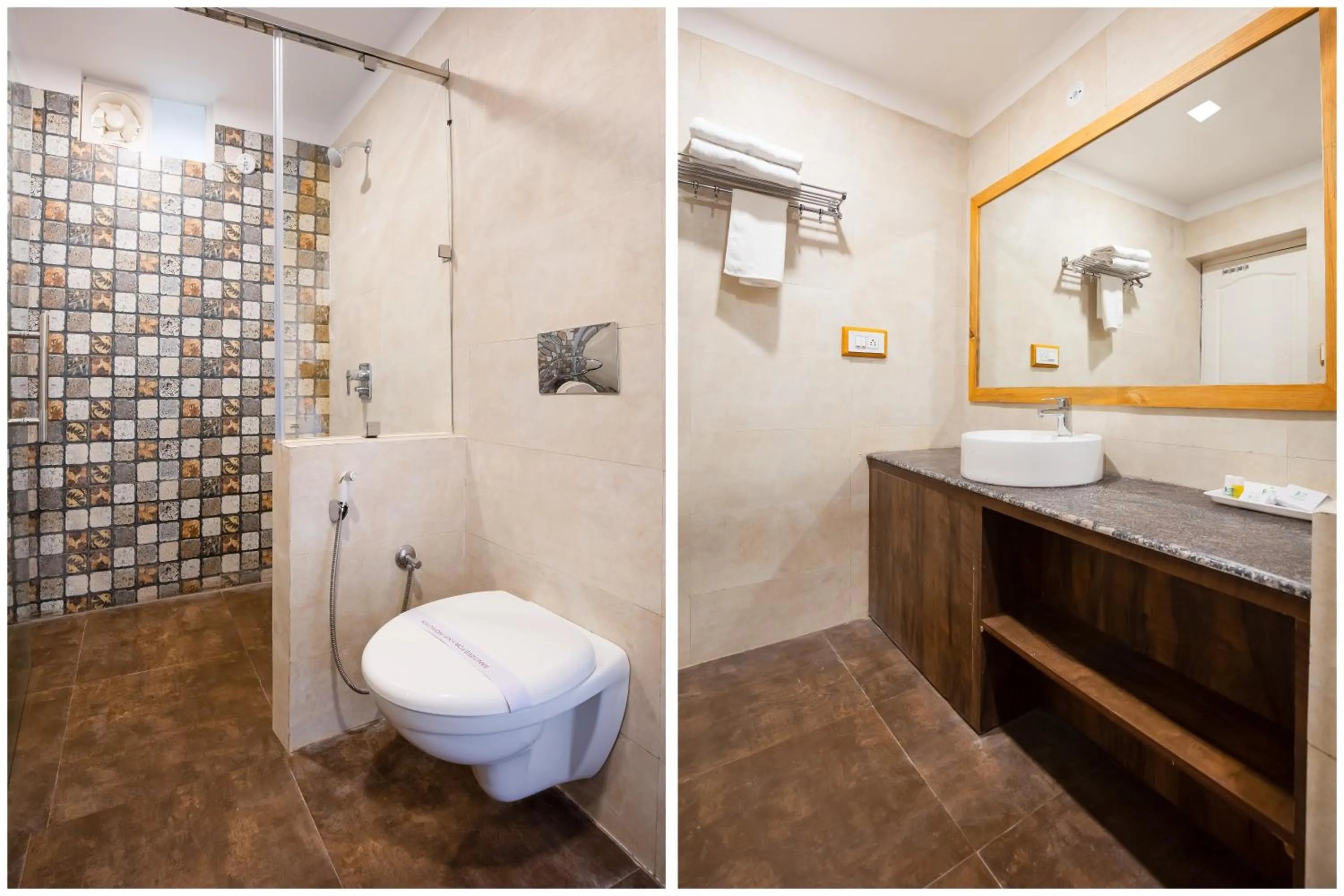 Bathroom in The Nature's Green Resort, Bhimtal, Nainital