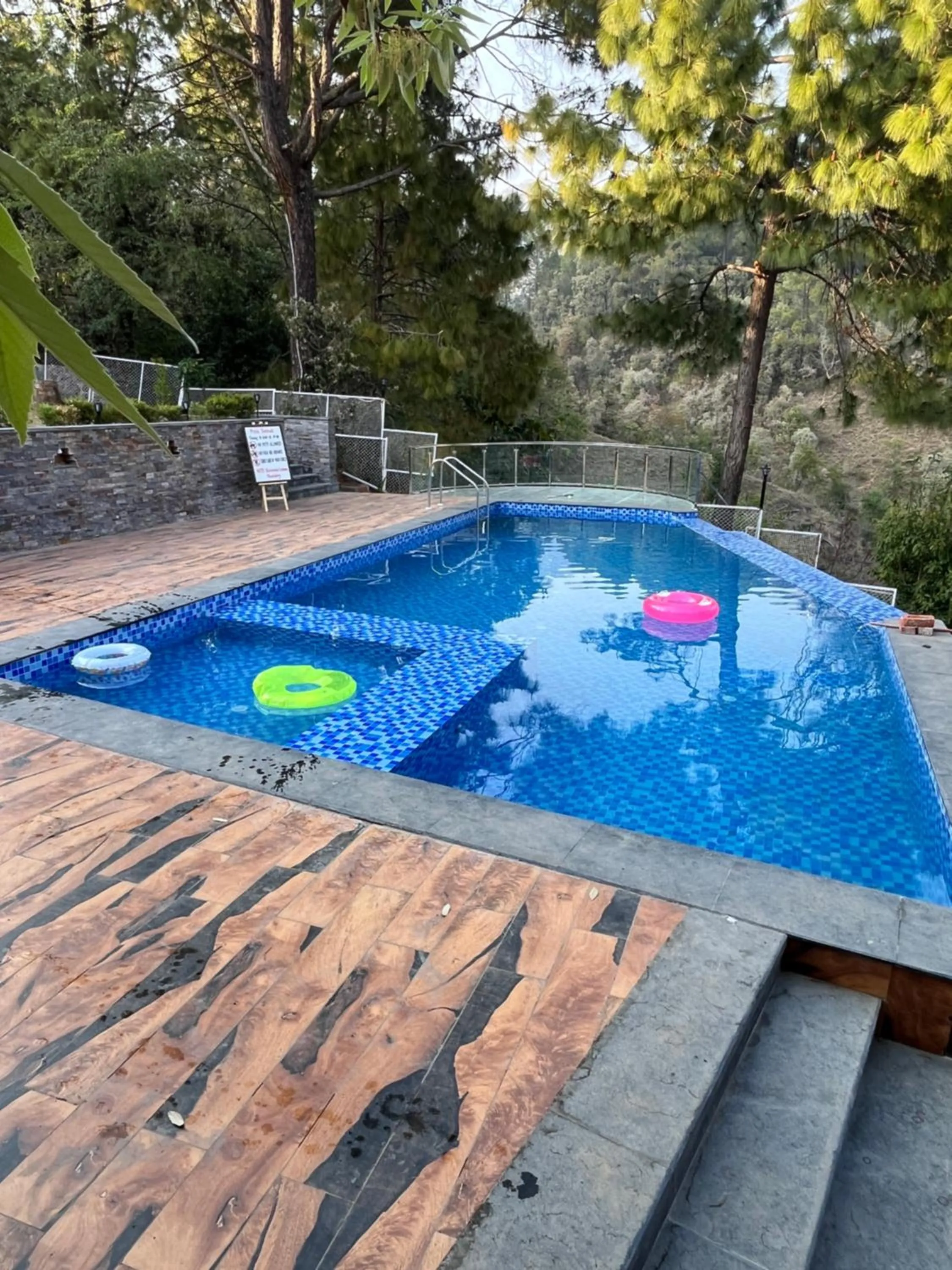 Swimming pool in The Nature's Green Resort, Bhimtal, Nainital