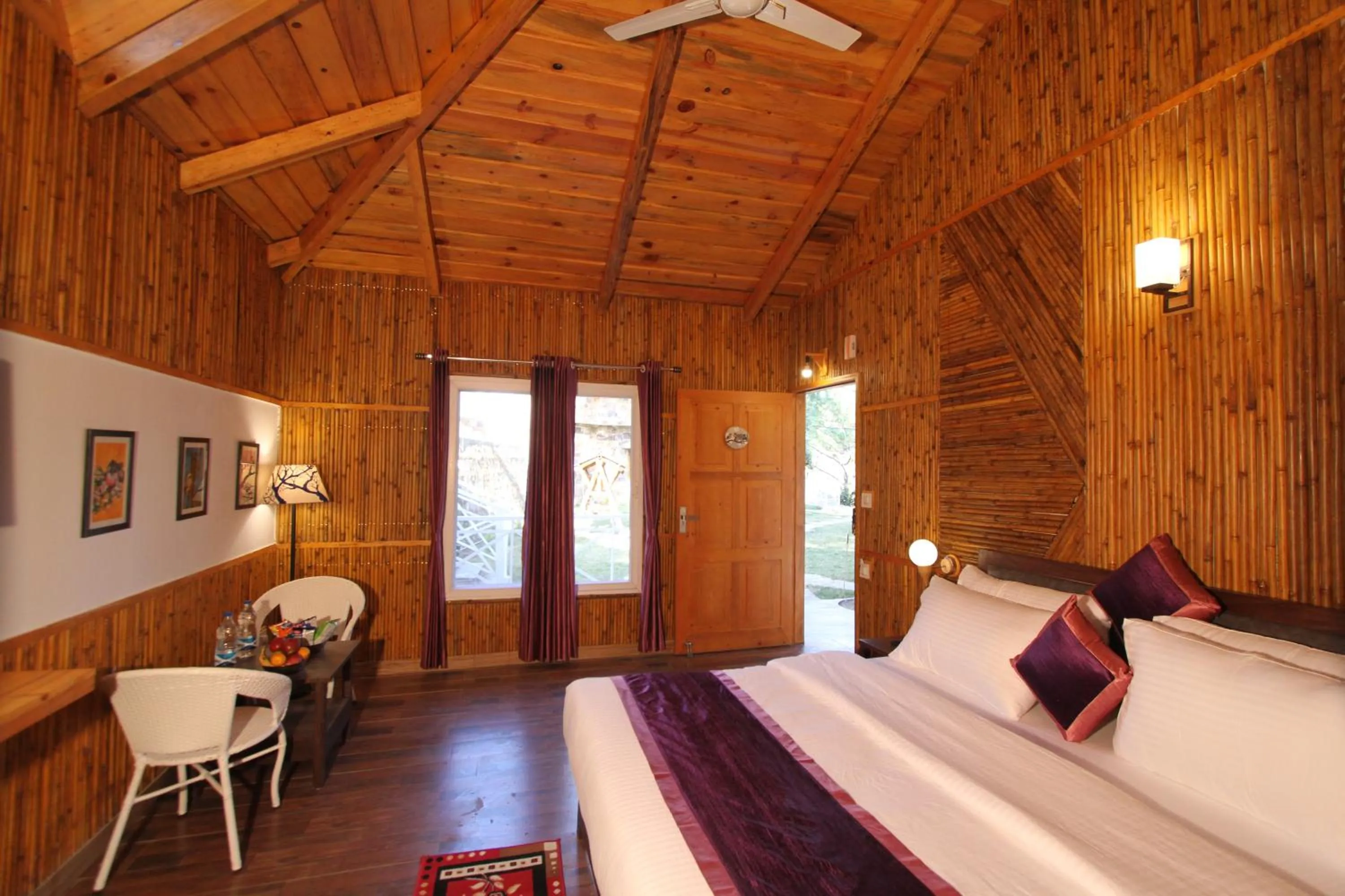 Bed in The Nature's Green Resort, Bhimtal, Nainital