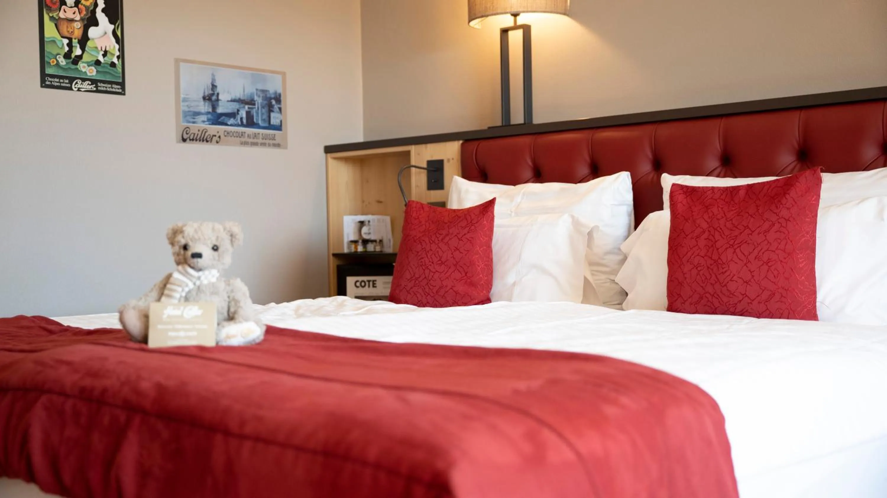 Bed in Hôtel Cailler & Bains de la Gruyère