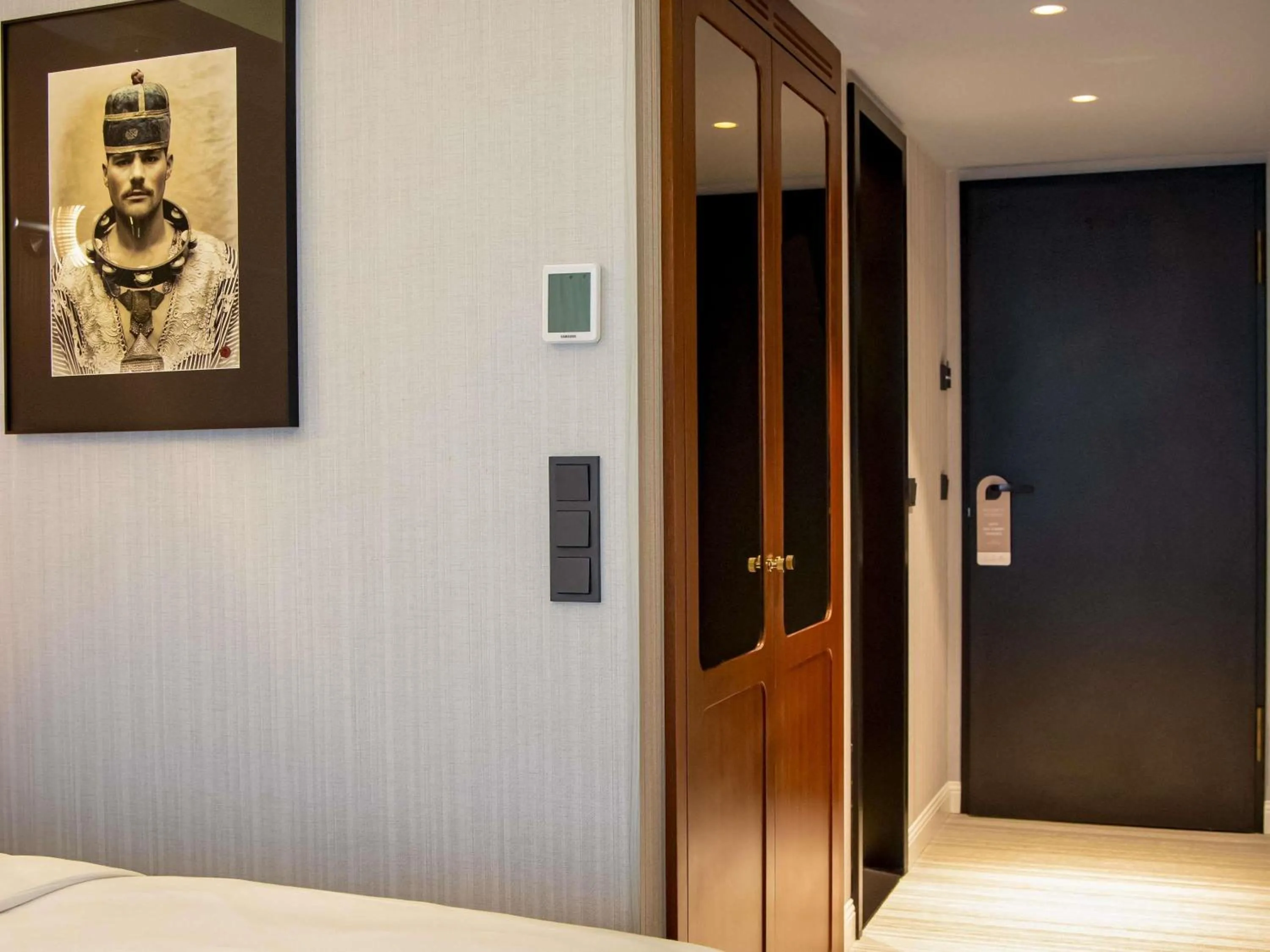 Bedroom, Bed in MUZE Hotel Dusseldorf - Handwritten Collection