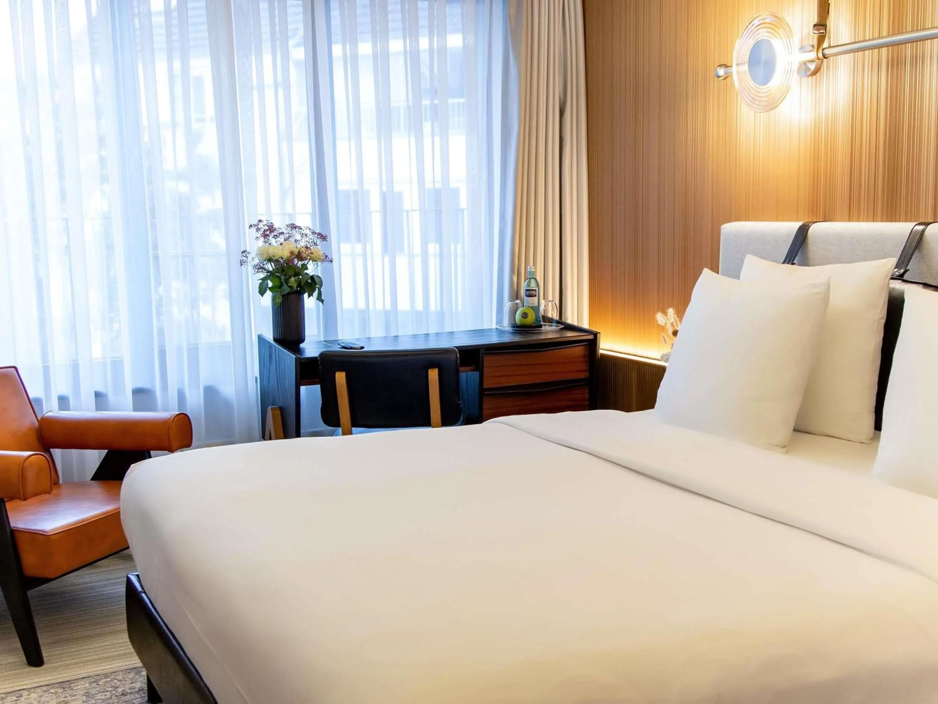 Bedroom, Bed in MUZE Hotel Dusseldorf - Handwritten Collection