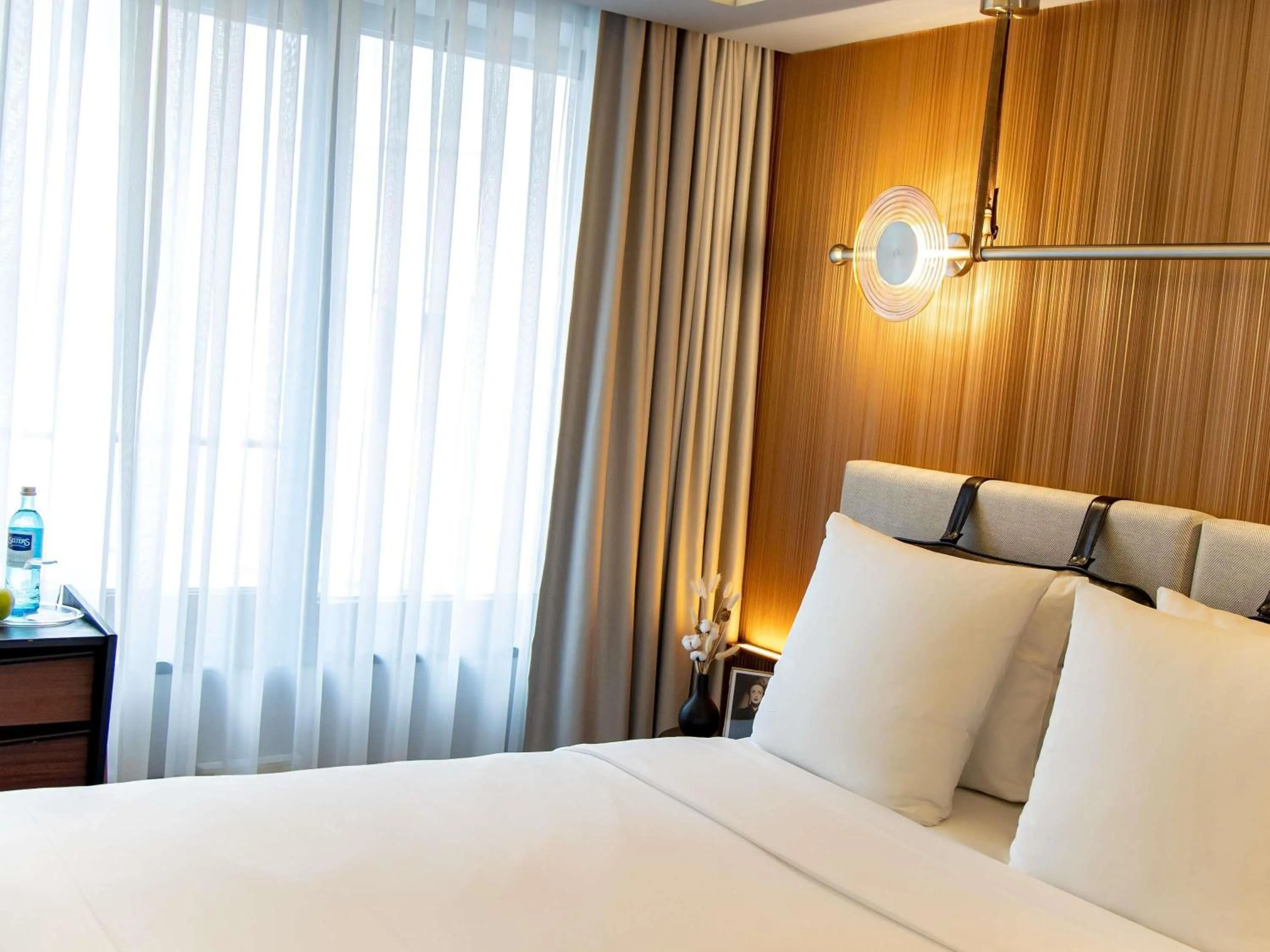 Bedroom, Bed in MUZE Hotel Dusseldorf - Handwritten Collection