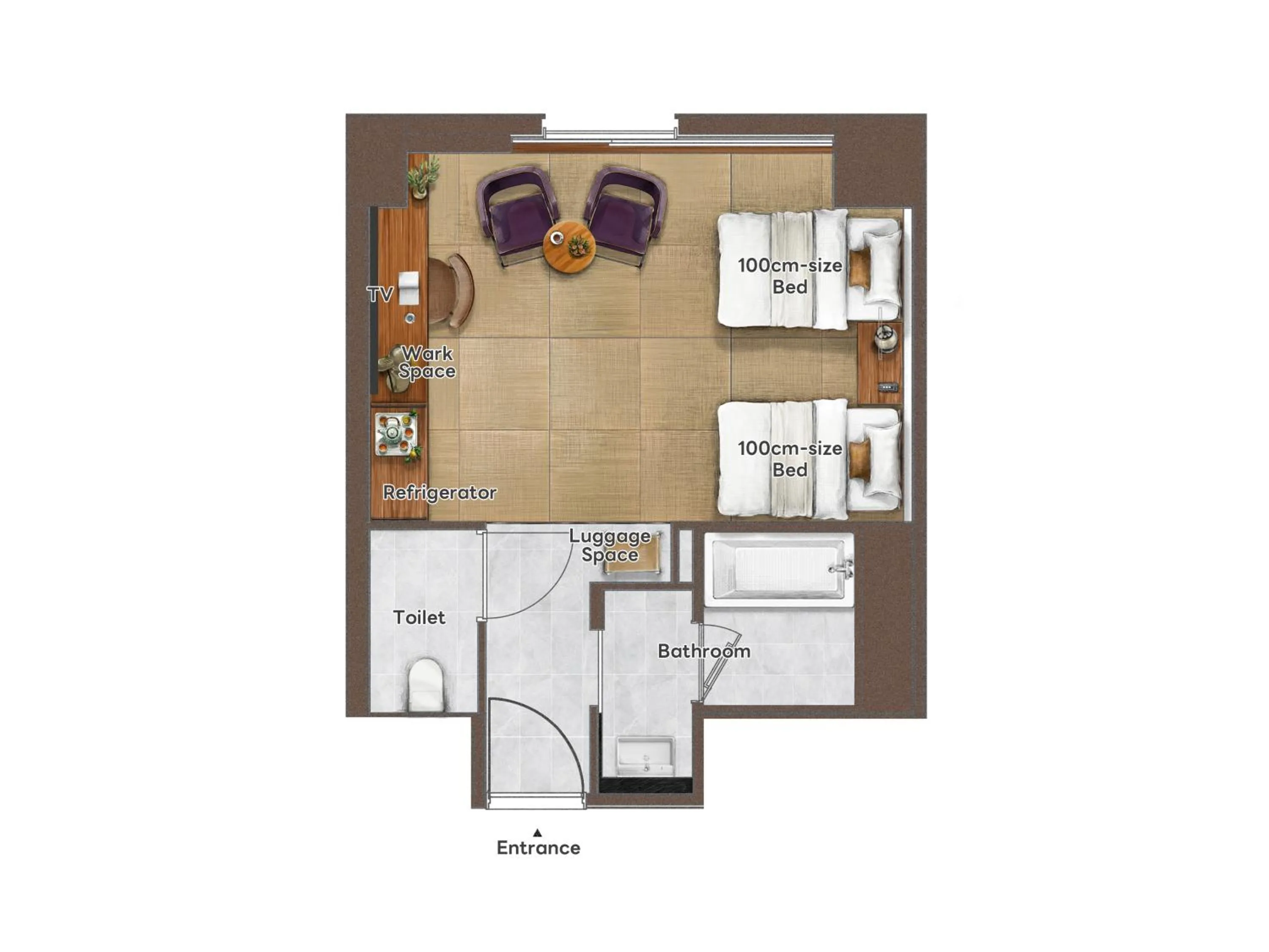Floor plan in PROSTYLE RYOKAN Naha Kenchou Mae