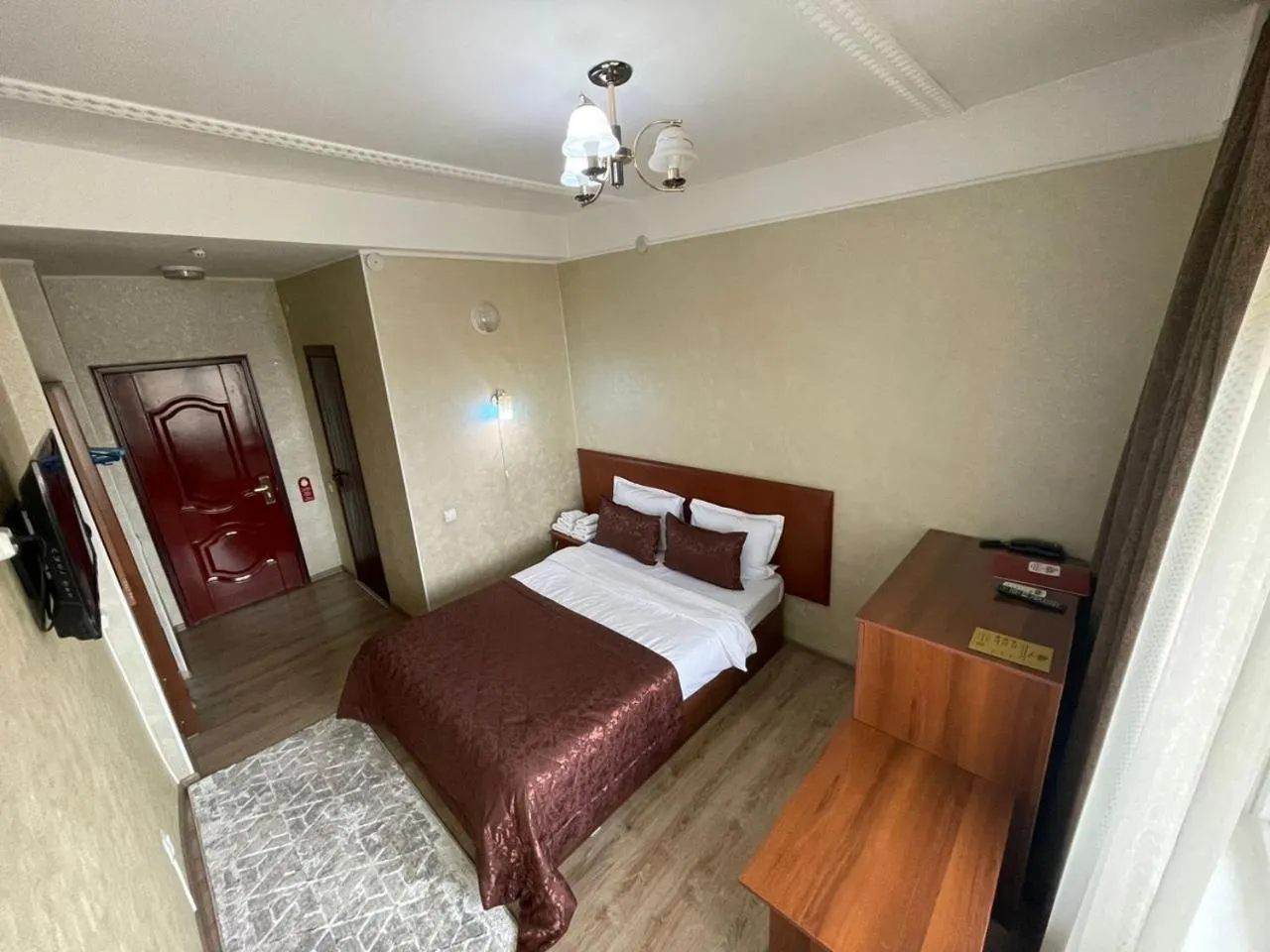 Bed in Hotel Osh-Nuru