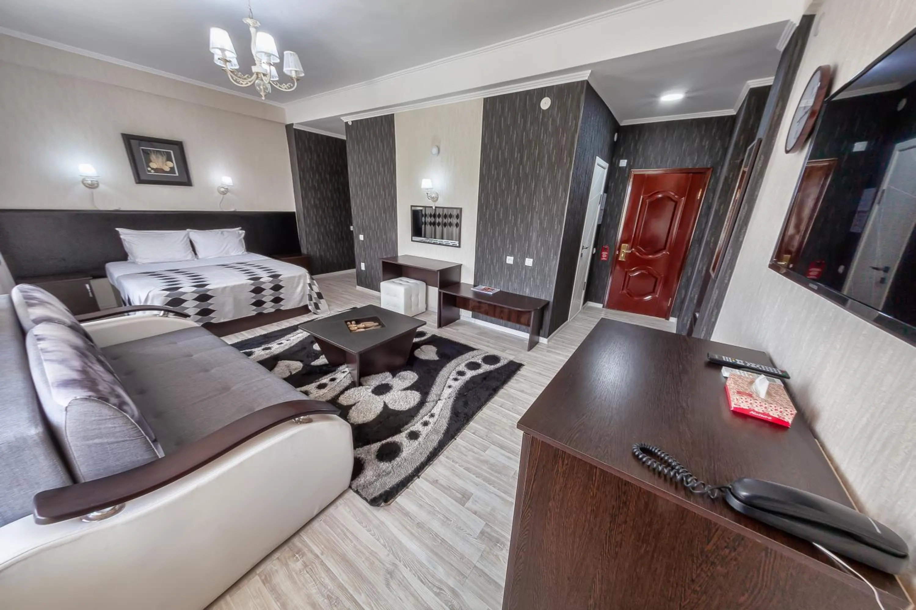 Bed in Hotel Osh-Nuru