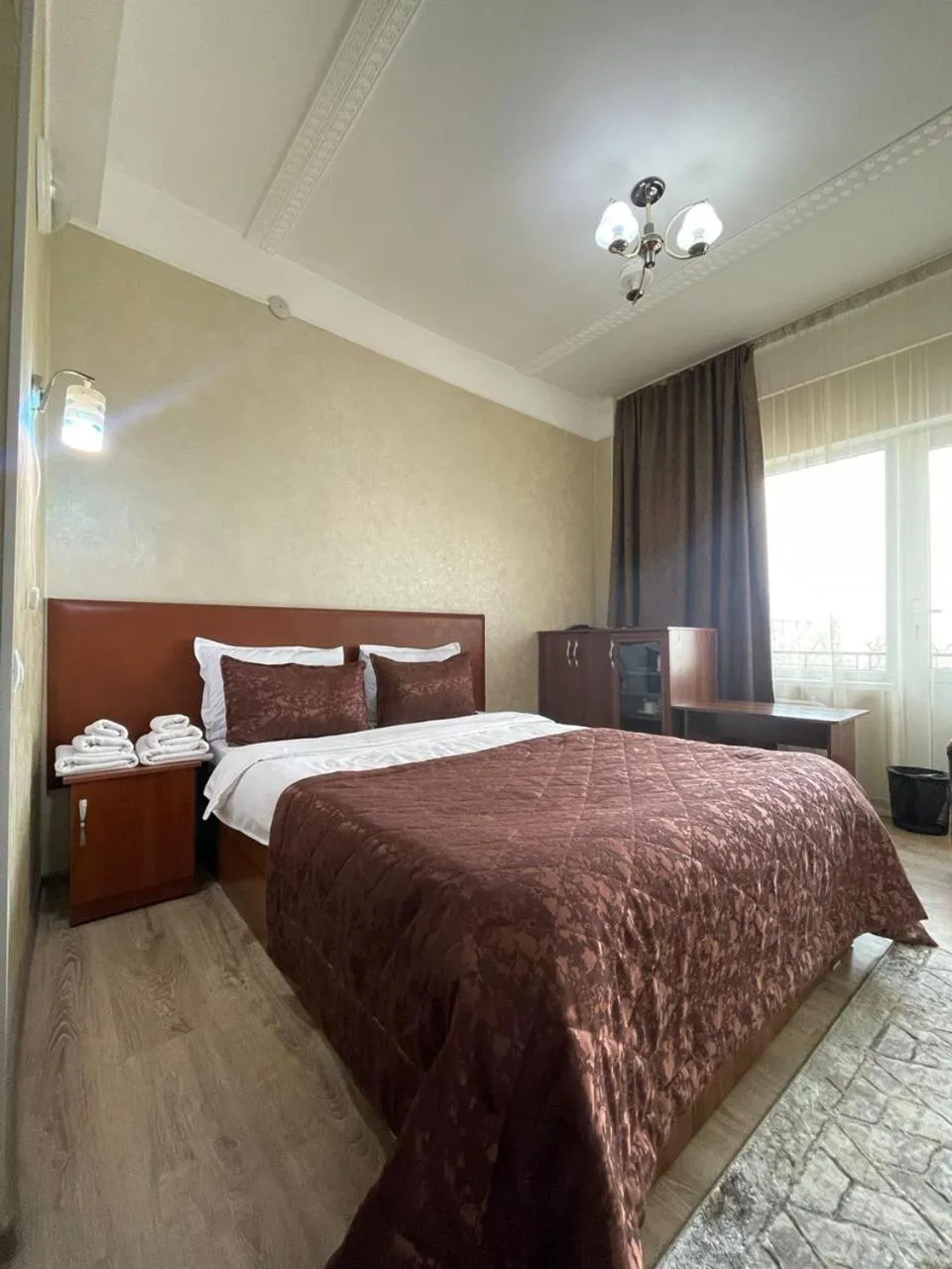 Bed in Hotel Osh-Nuru