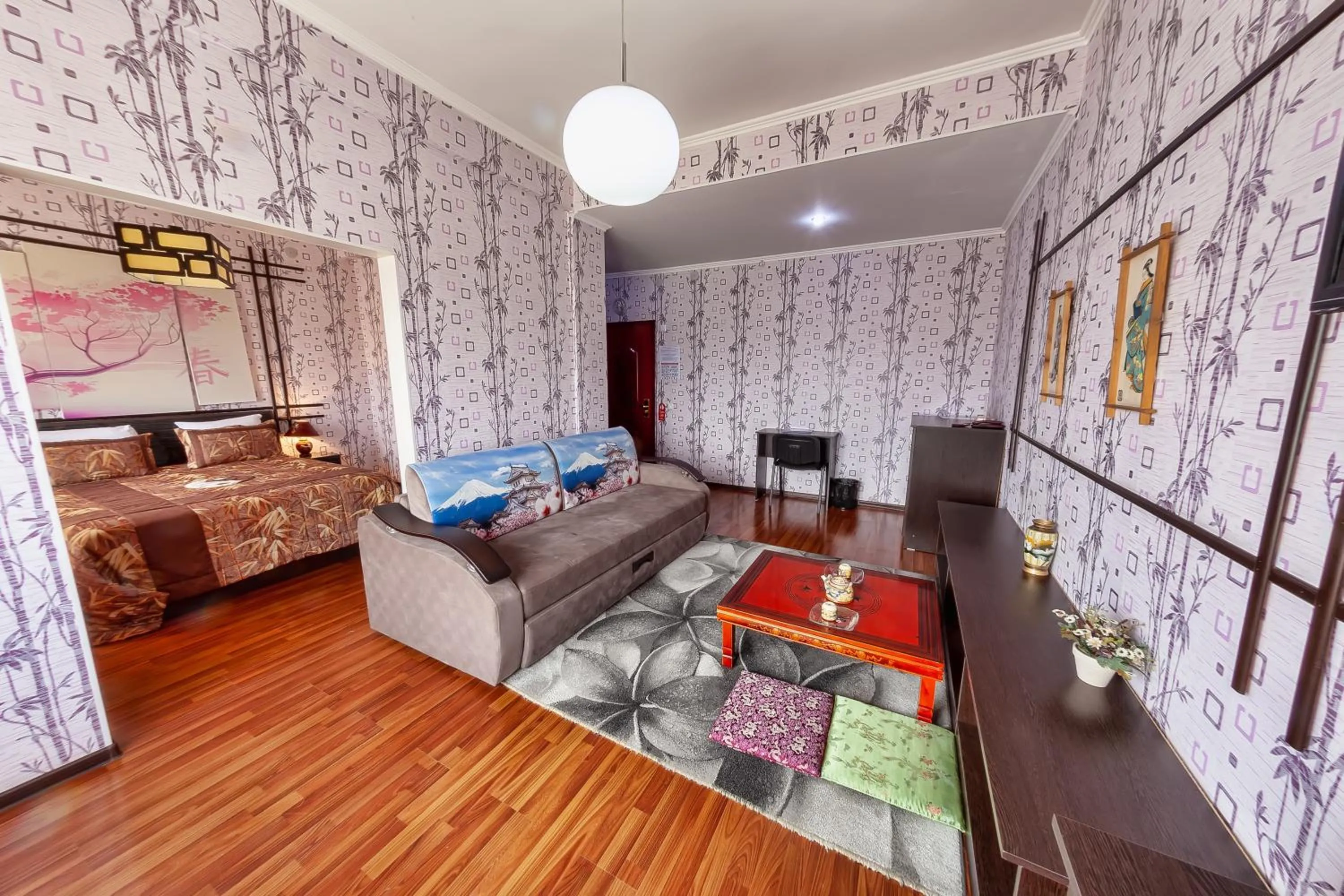 Bed in Hotel Osh-Nuru