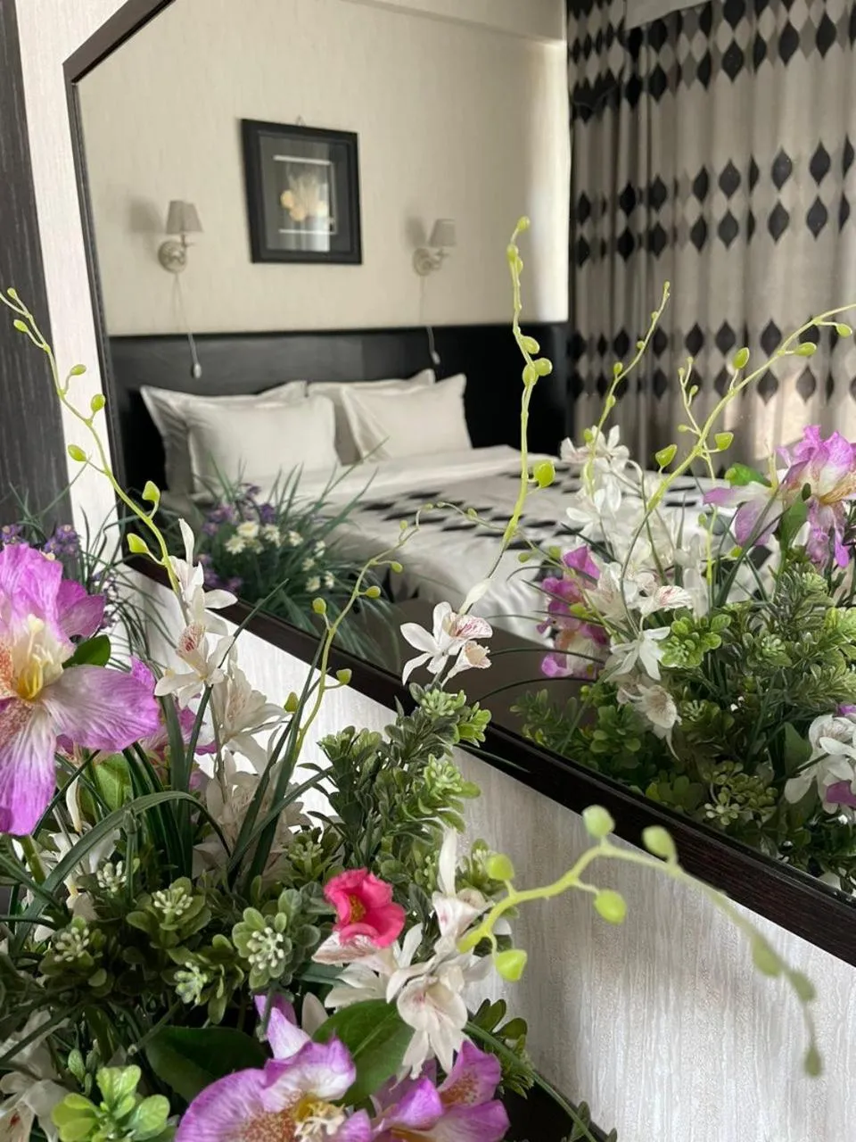 Bed in Hotel Osh-Nuru