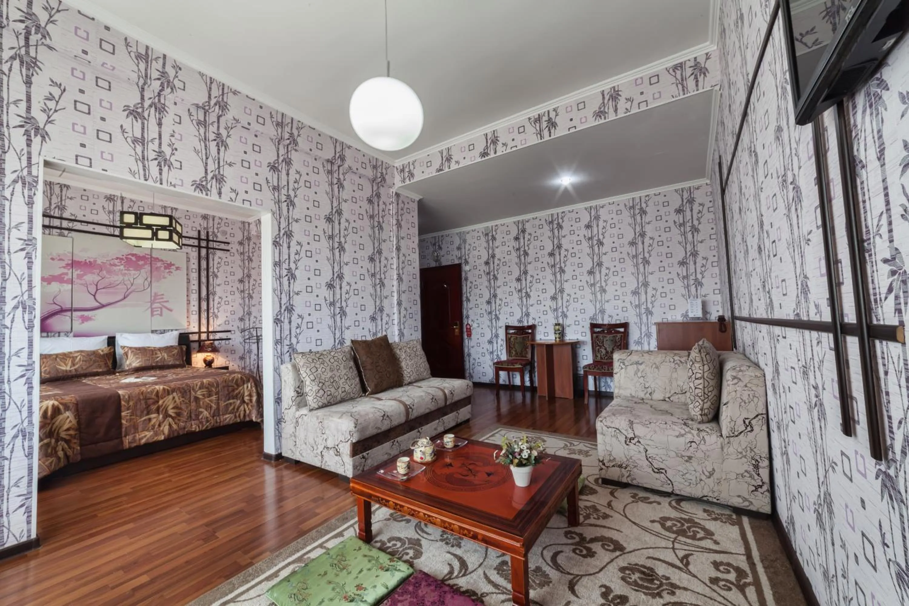 Bed in Hotel Osh-Nuru