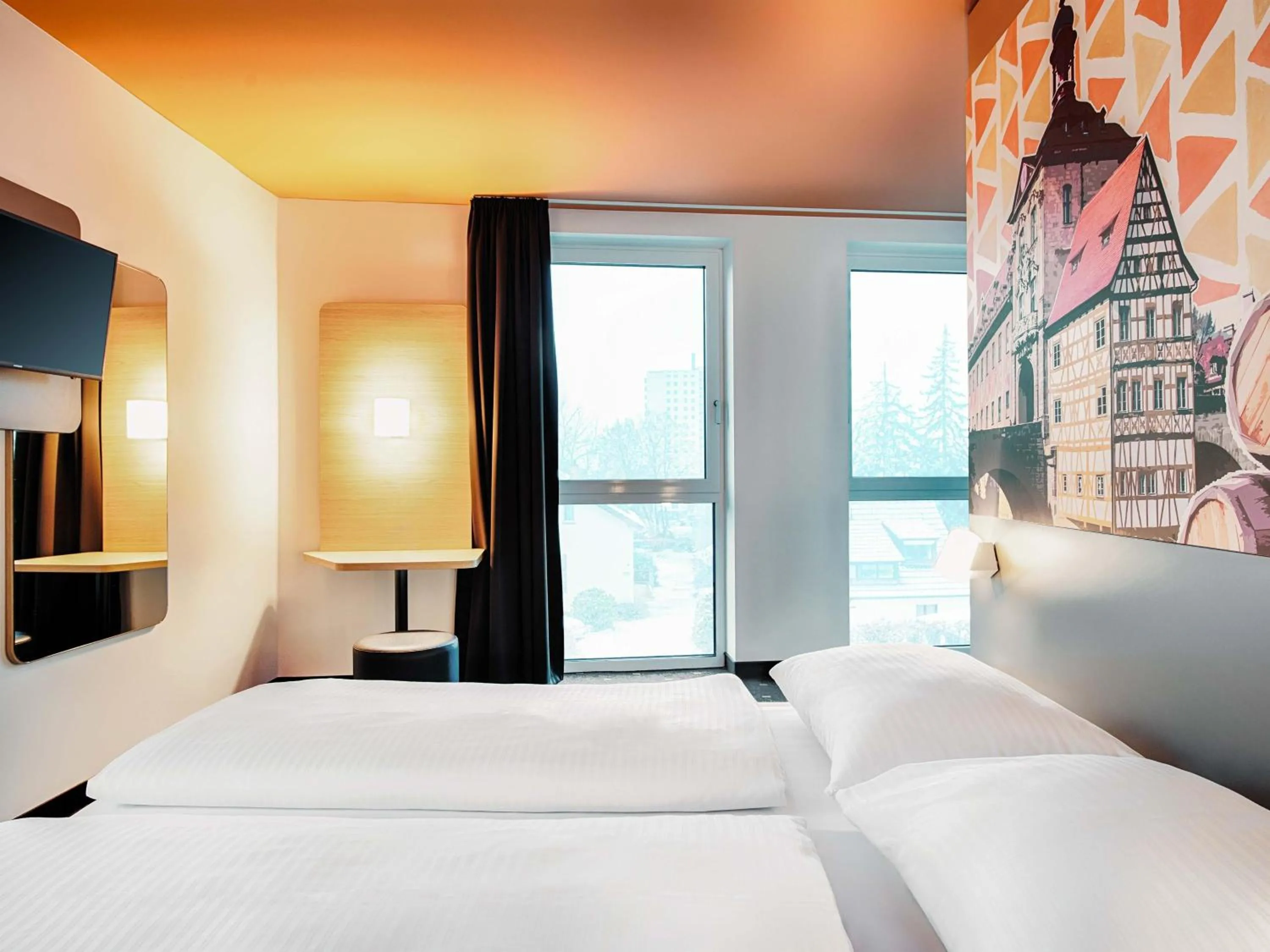 Photo of the whole room, Bed in B&B Hotel Bamberg