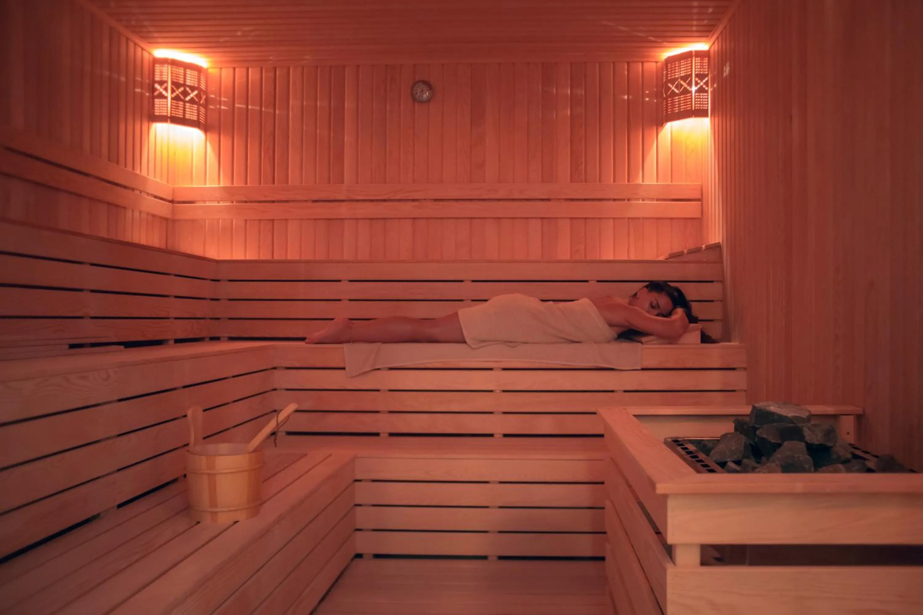 Sauna in Courtyard Long Beach Holiday Resort